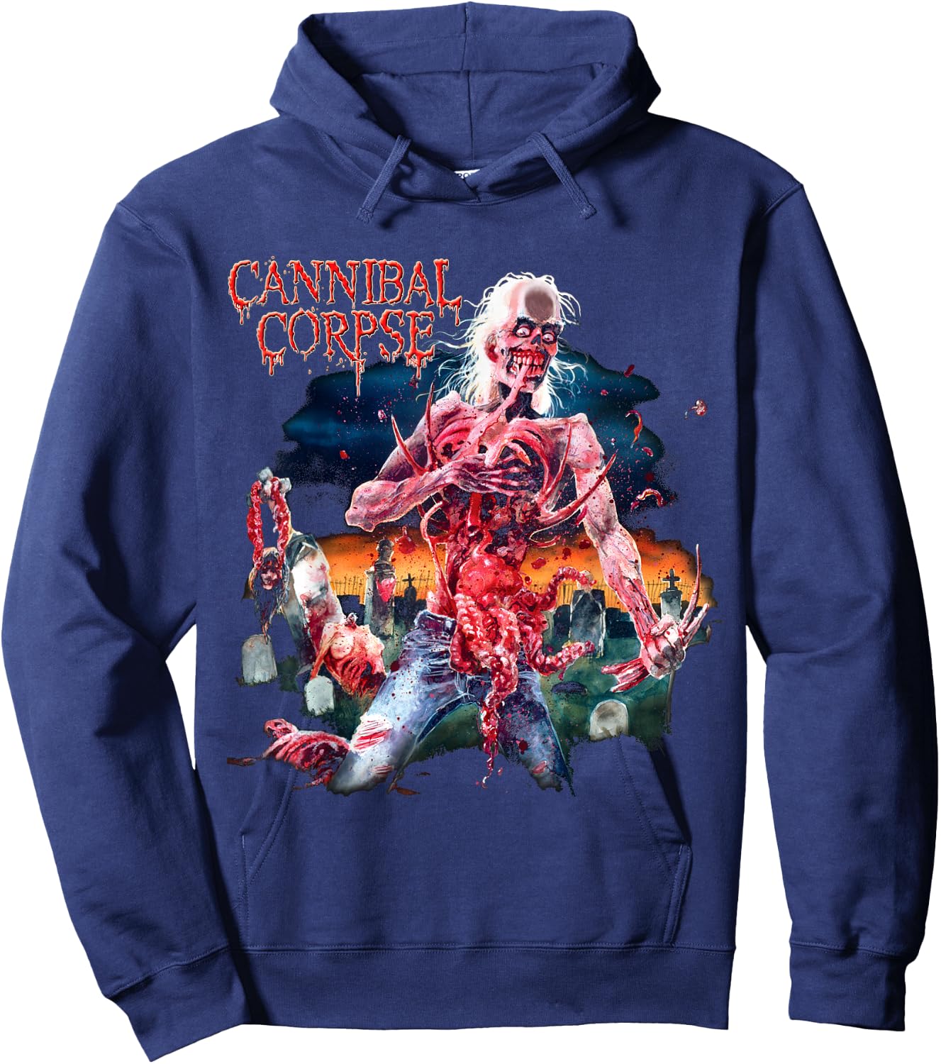 Cannibal Corpse - Official Merchandise - Eaten Back to Life Hoodie - Hoodie | Navy
