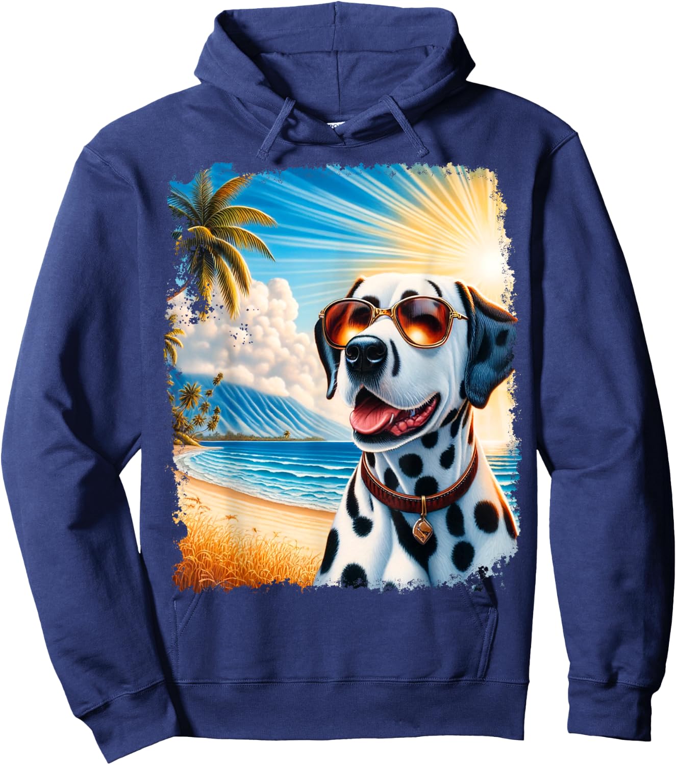 Dalmatian Hawaiian Hoodie - Hoodie | Navy
