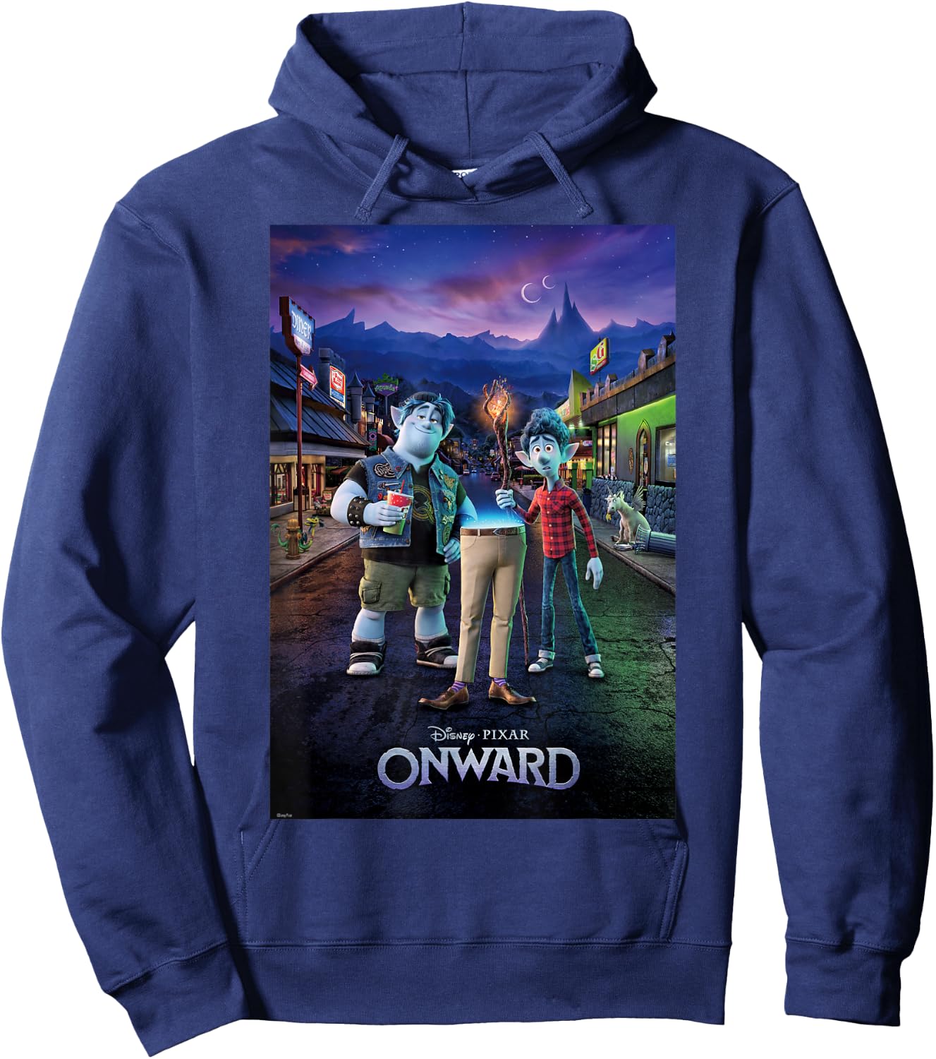 Disney Pixar Onward Group Shot Poster Hoodie - Hoodie | Navy