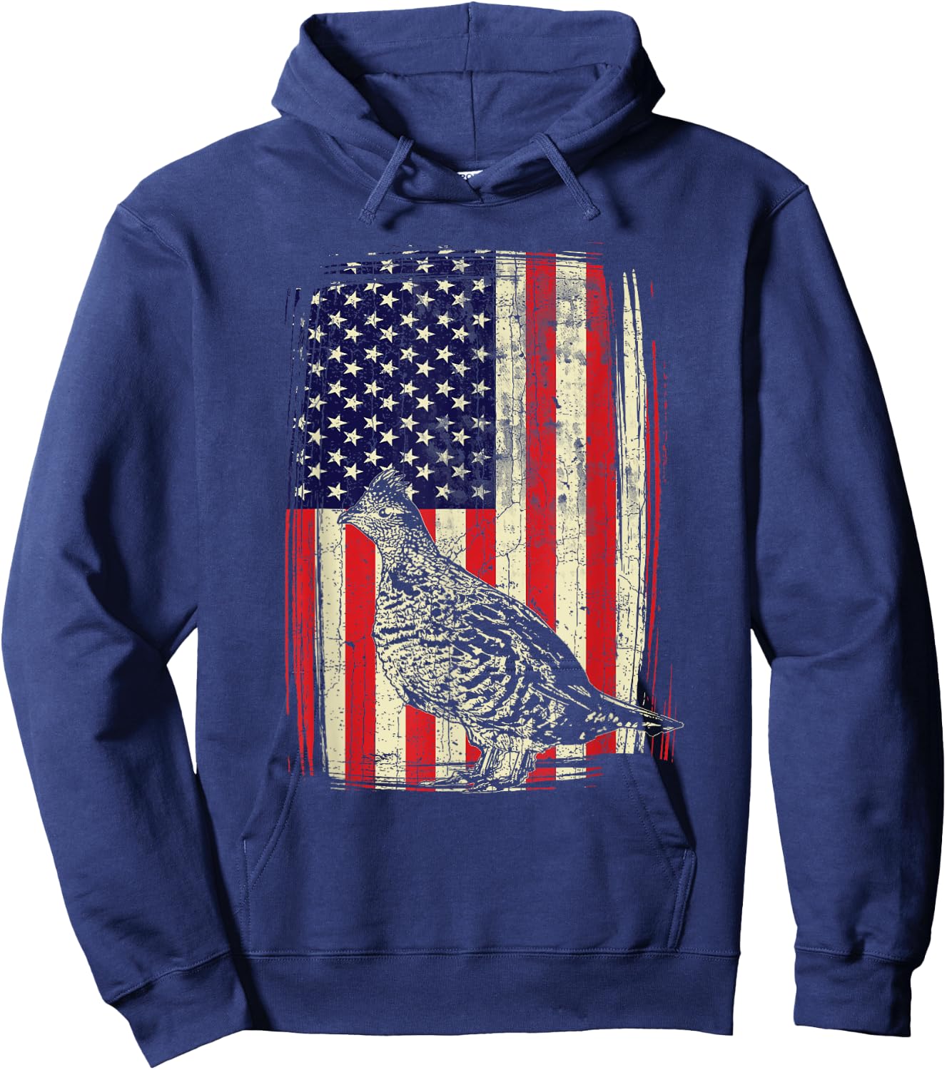 American Ruffed Grouse Bird Hunting Gift Bird Watch Hunter Hoodie - Hoodie | Navy