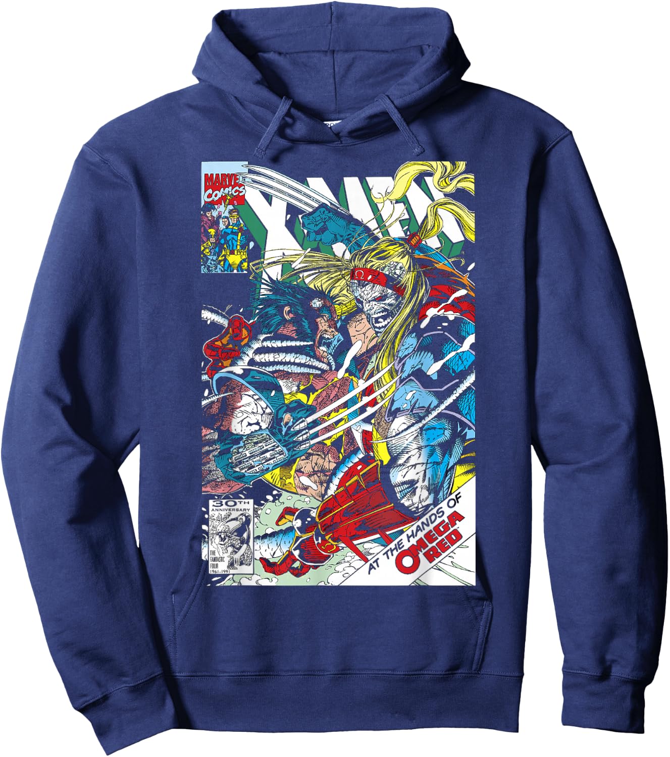 Marvel Omega Red Comic Book Cover Small Hoodie - Hoodie | Navy