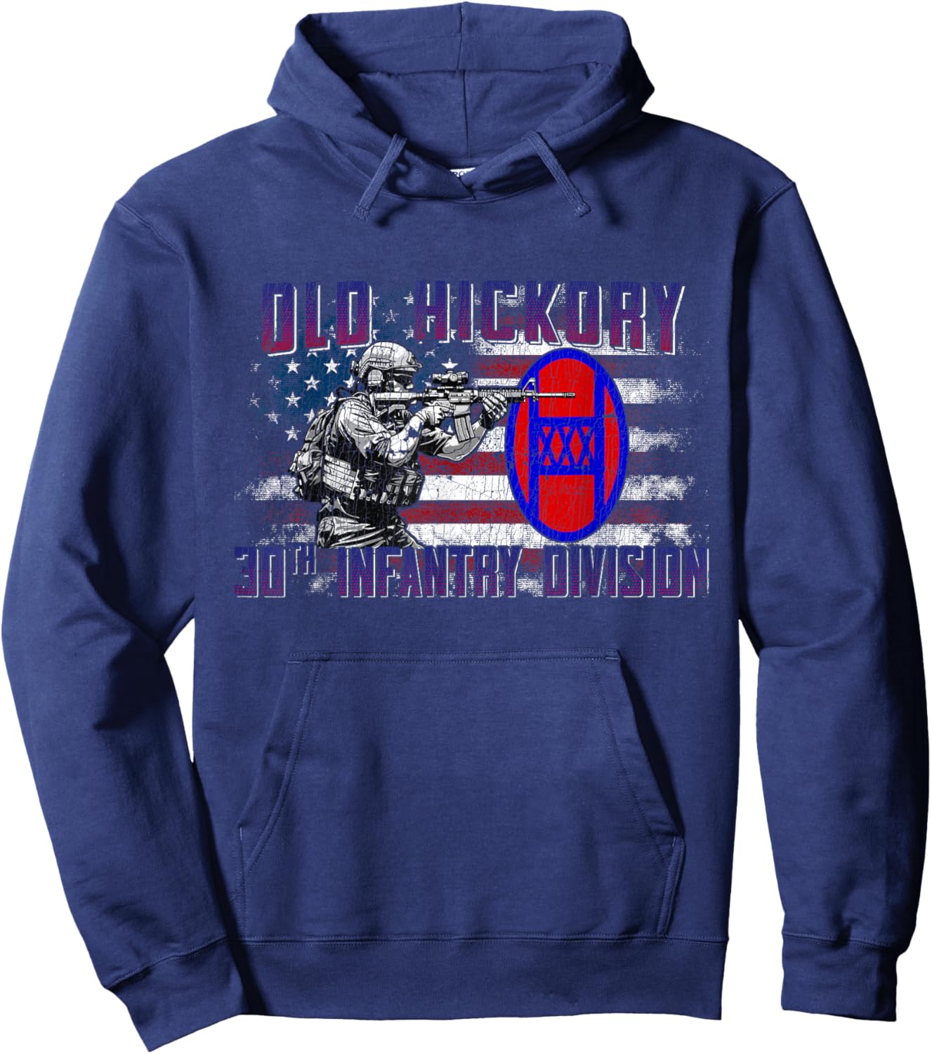 30th Infantry Division 30th ID Old Hickory Division Gifts Hoodie - Hoodie | Navy