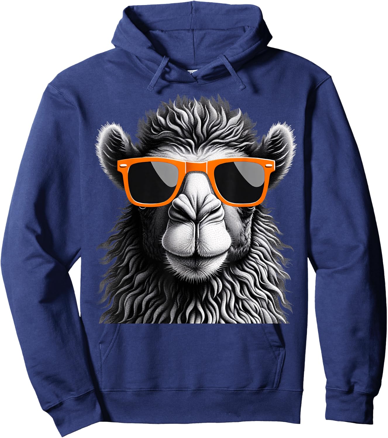 Cool Camel Wearing Sunglasses Graphic Art Hoodie - Hoodie | Navy