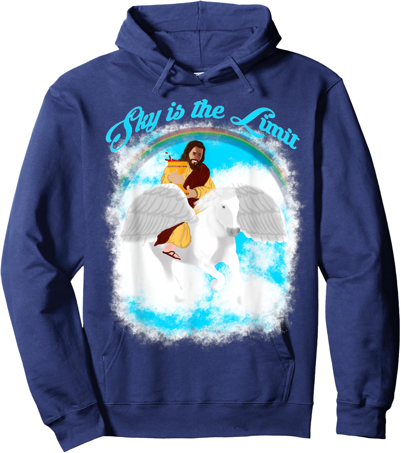 Jesus outfit sky is the limit funny men Hoodie - Hoodie | Navy