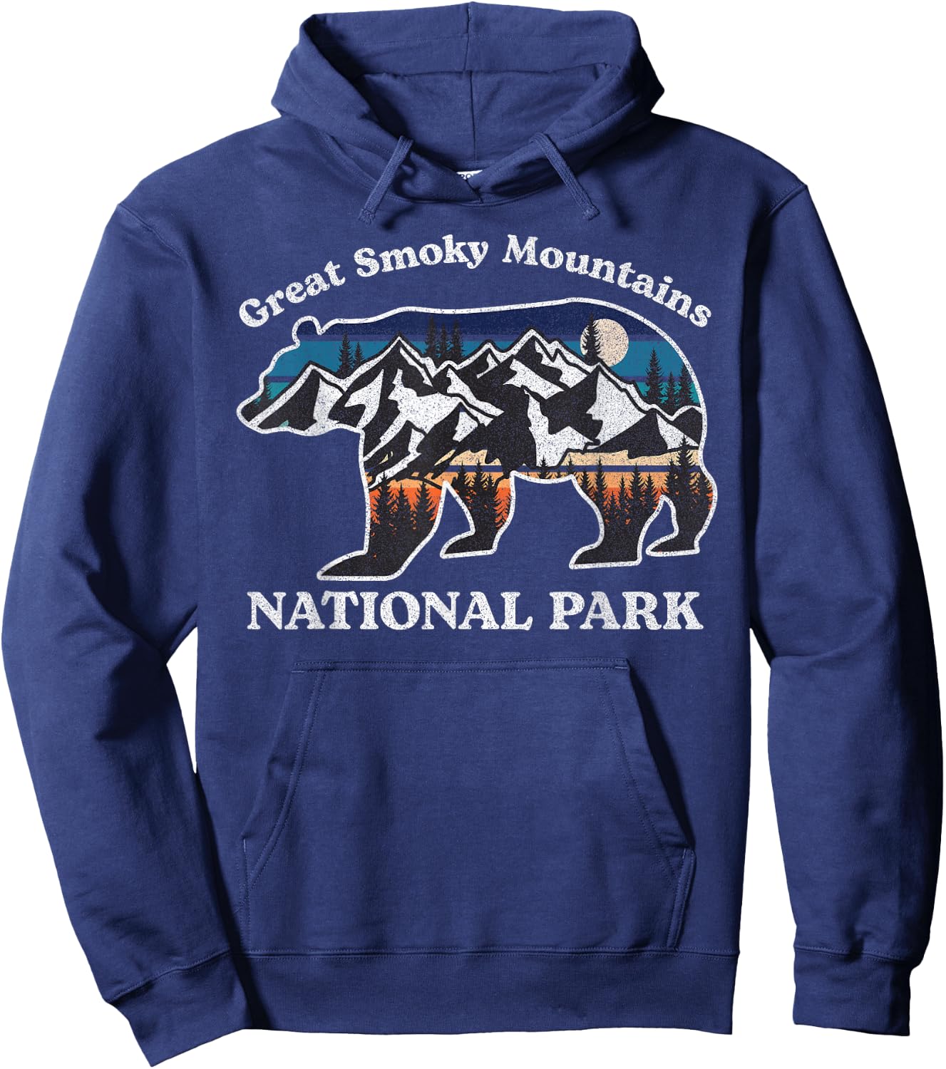 Great Smoky Mountains National Park Bear Hiking Souvenir Hoodie - Hoodie | Navy