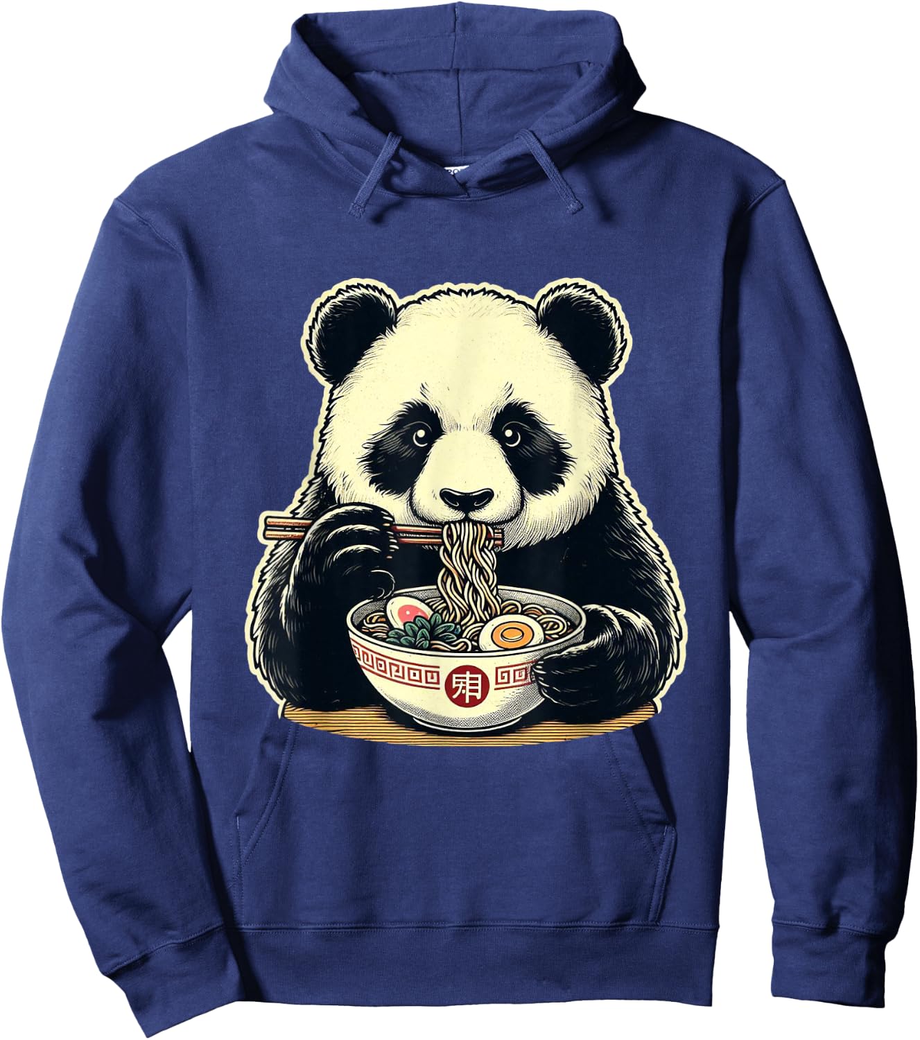 Panda Ramen Kawaii Neko Japanese Noodles Aesthetic Hoodie - Hoodie | Navy