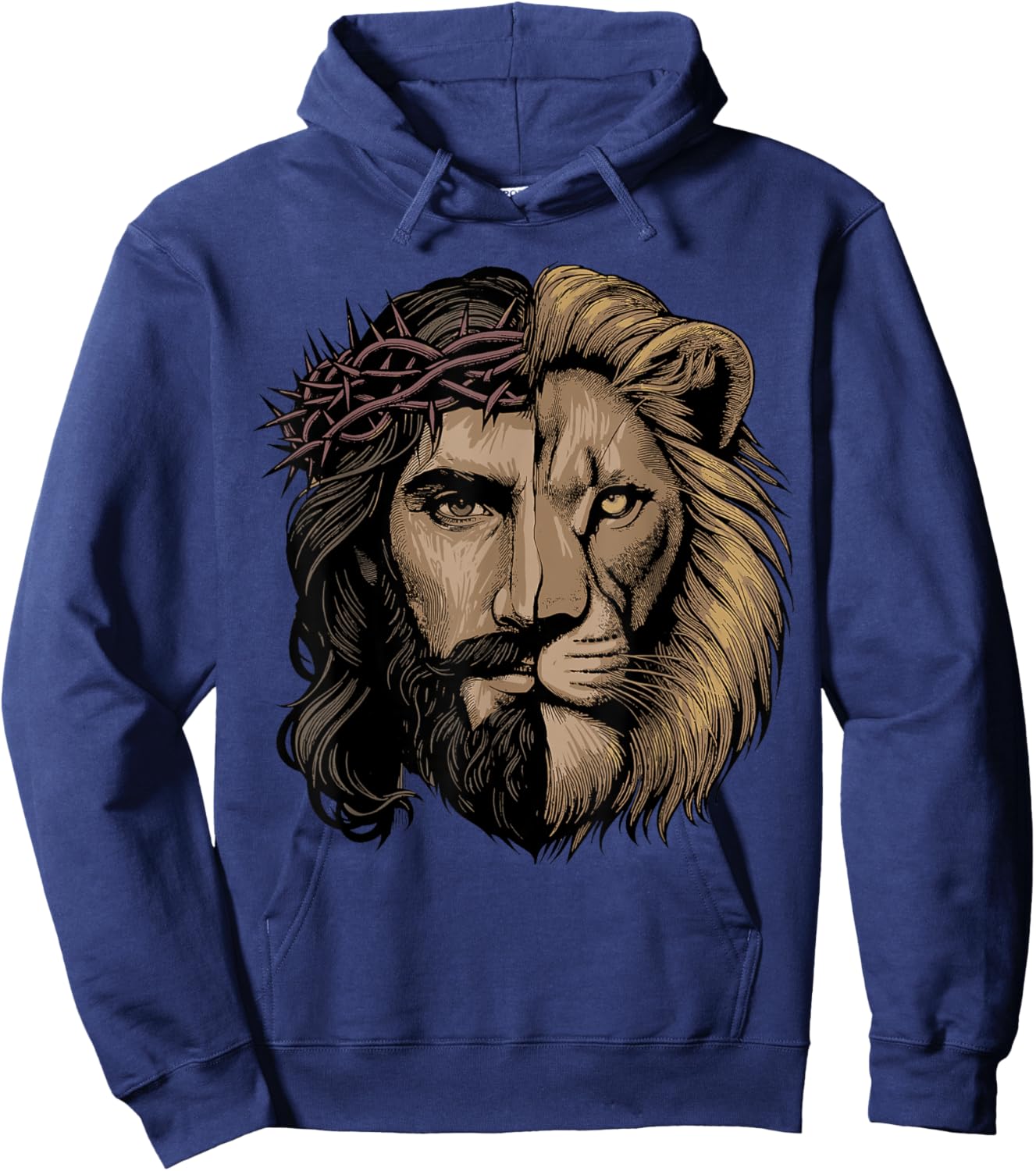 Jesus Shirt Christian Inspiration Jesus Lion Of Judah Hoodie - Hoodie | Navy