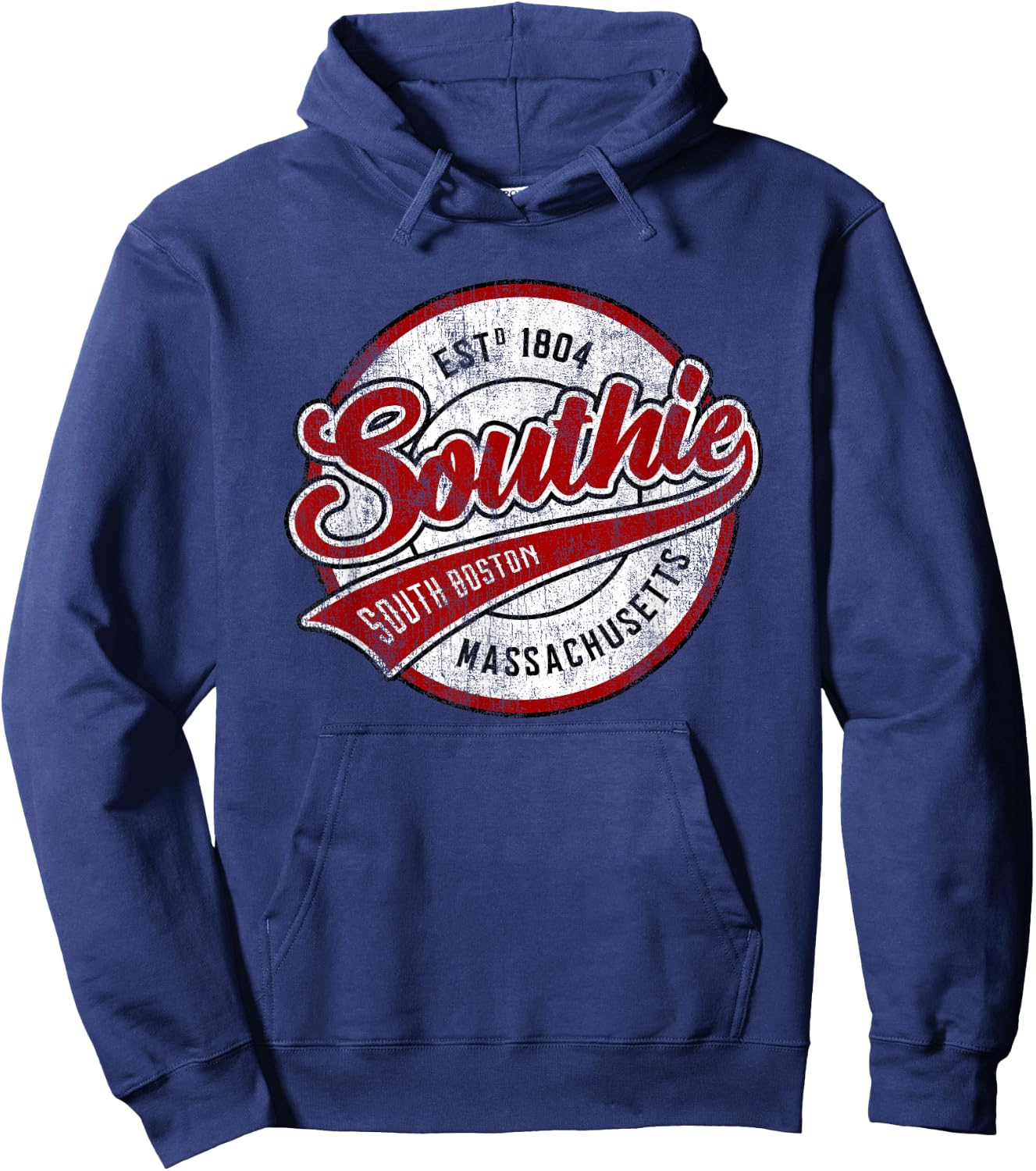 Southie Boston Massachusetts Irish South Boston Boxing Hoodie - Hoodie | Navy