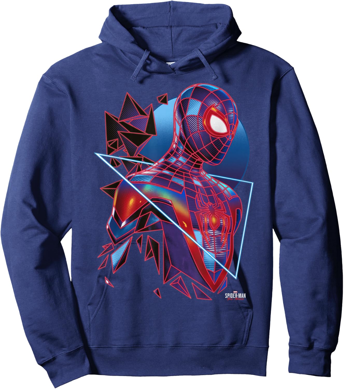 Marvel Spider-Man: Miles Morales Shattered Portrait Hoodie - Hoodie | Navy