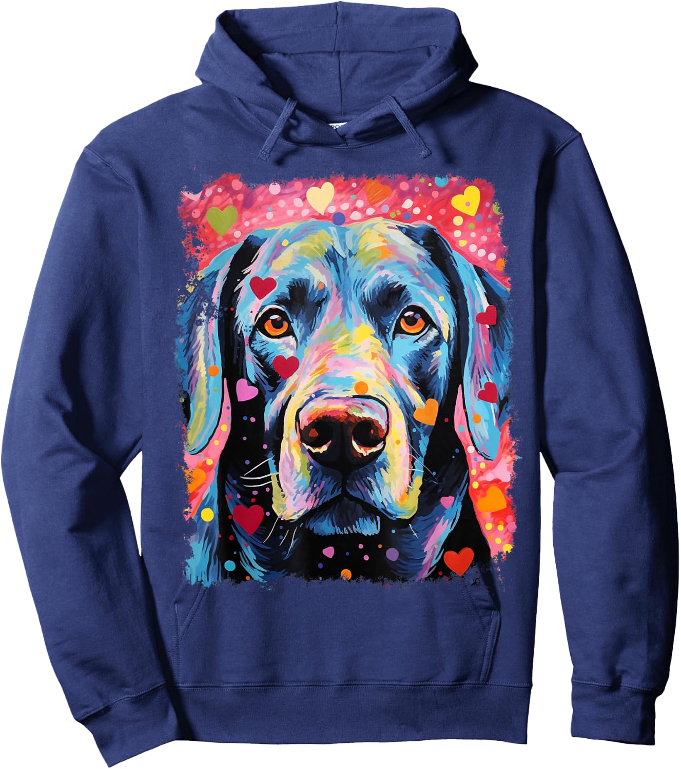 Labrador Retriever Valentine's Day Hoodie - Hoodie | Navy