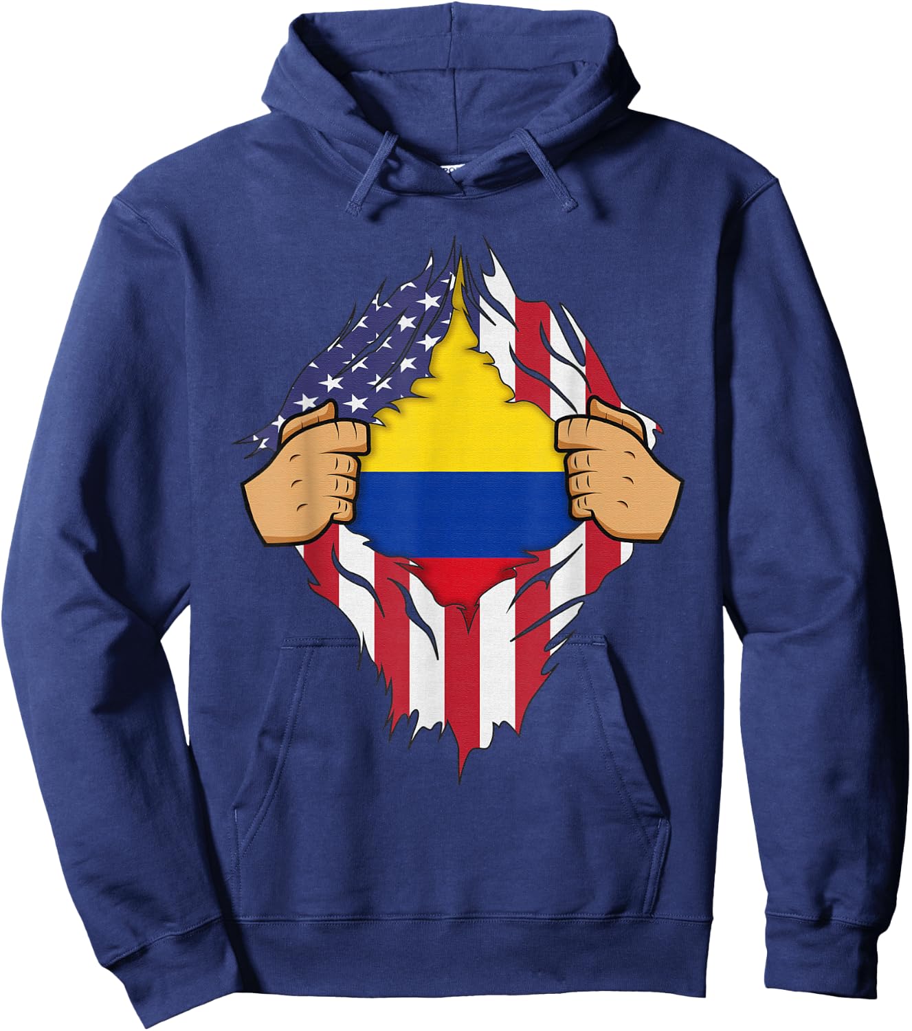 COLOMBIAN FLAG COLOMBIA Men Women Kids Gift Hoodie - Hoodie | Navy