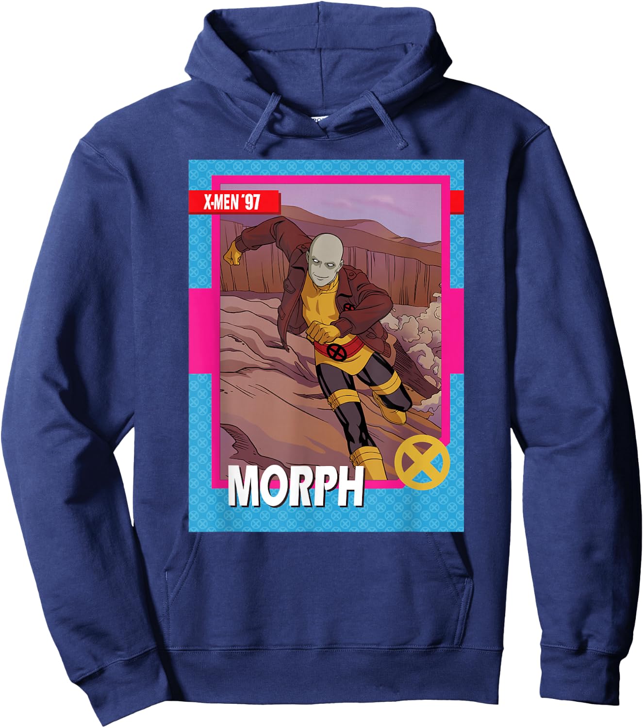 Marvel Studios X-Men '97 Morph Retro Trading Card Hoodie - Hoodie | Navy