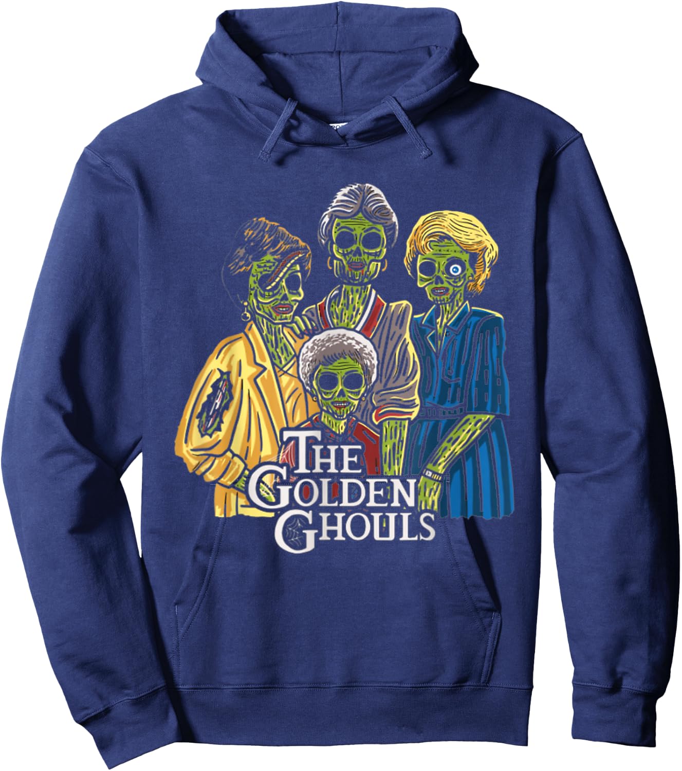 Vintage The Golden Ghouls Funny Gift Women Halloween Hoodie - Hoodie | Navy