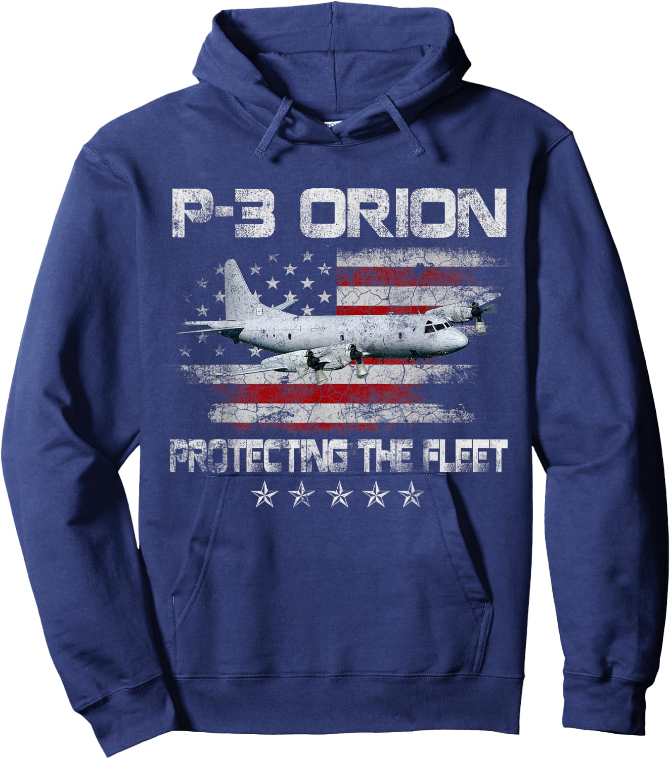 P-3 Orion Sub Hunter ASW Airplane Vintage Veterans Day Gift Hoodie - Hoodie | Navy