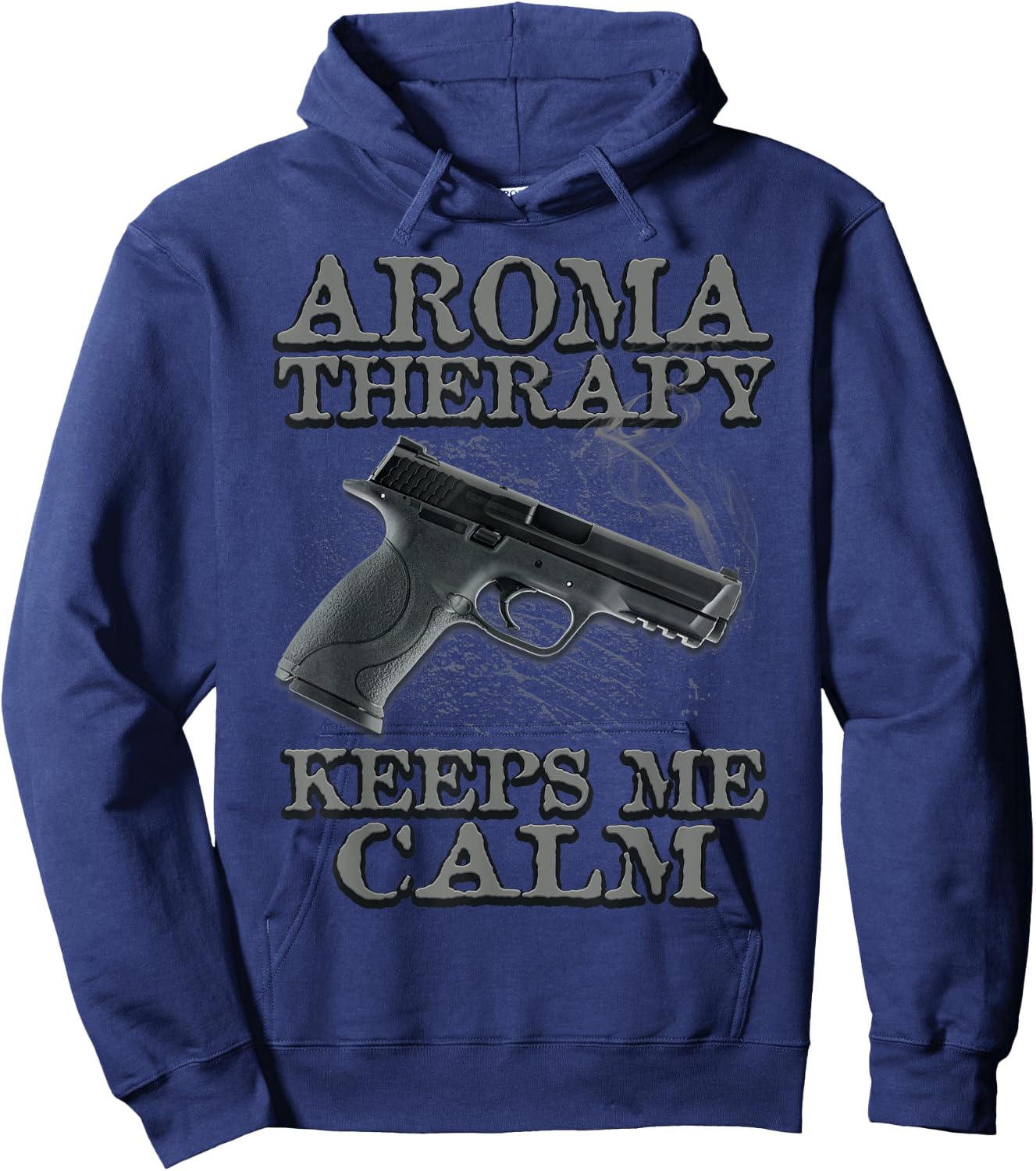 Funny 2nd Amendment Shirt Aromatherapy Keeps Me Calm Hoodie - Hoodie | Navy