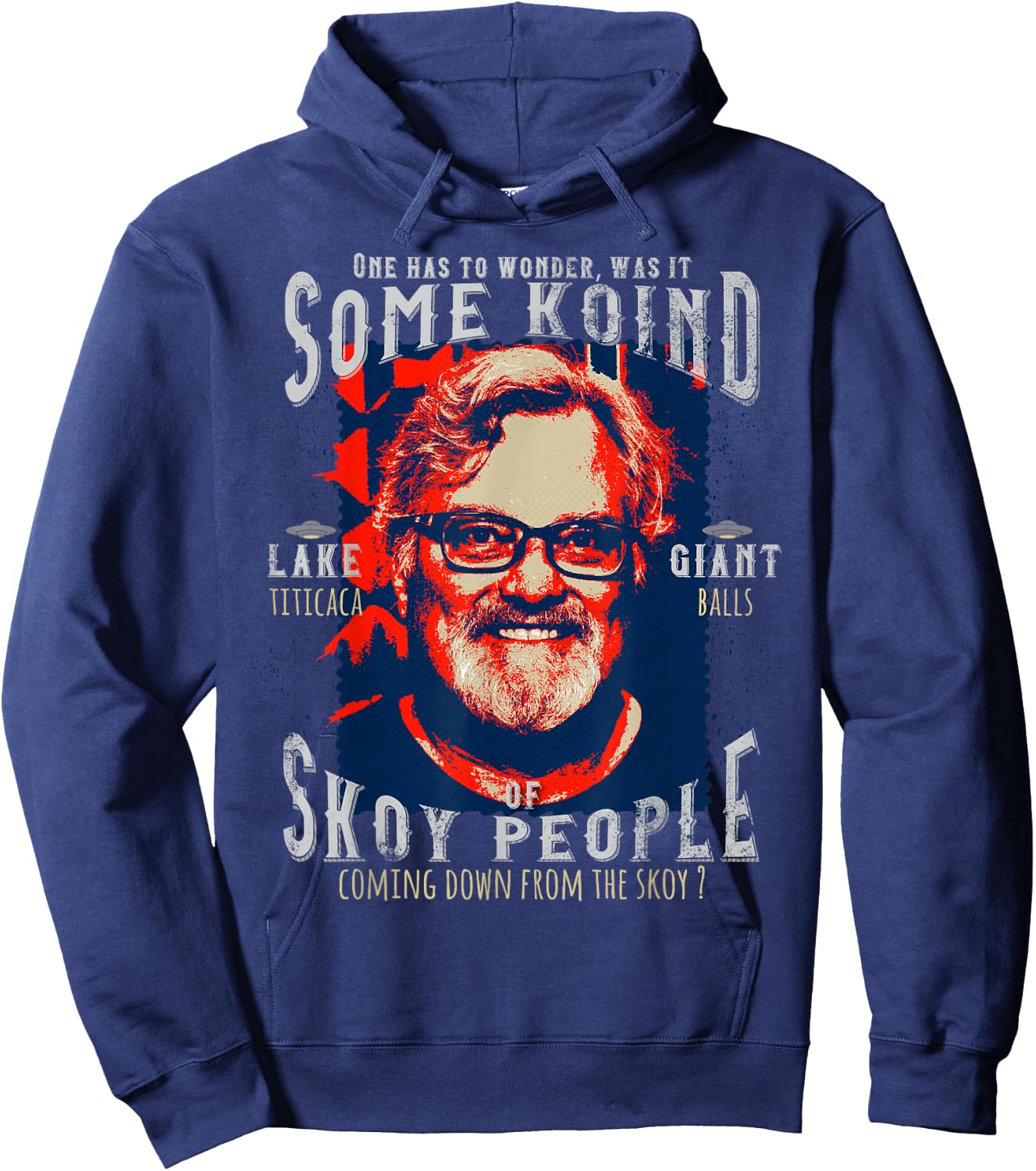 Alien Pop Art David Childress Funny Meme Hoodie - Hoodie | Navy