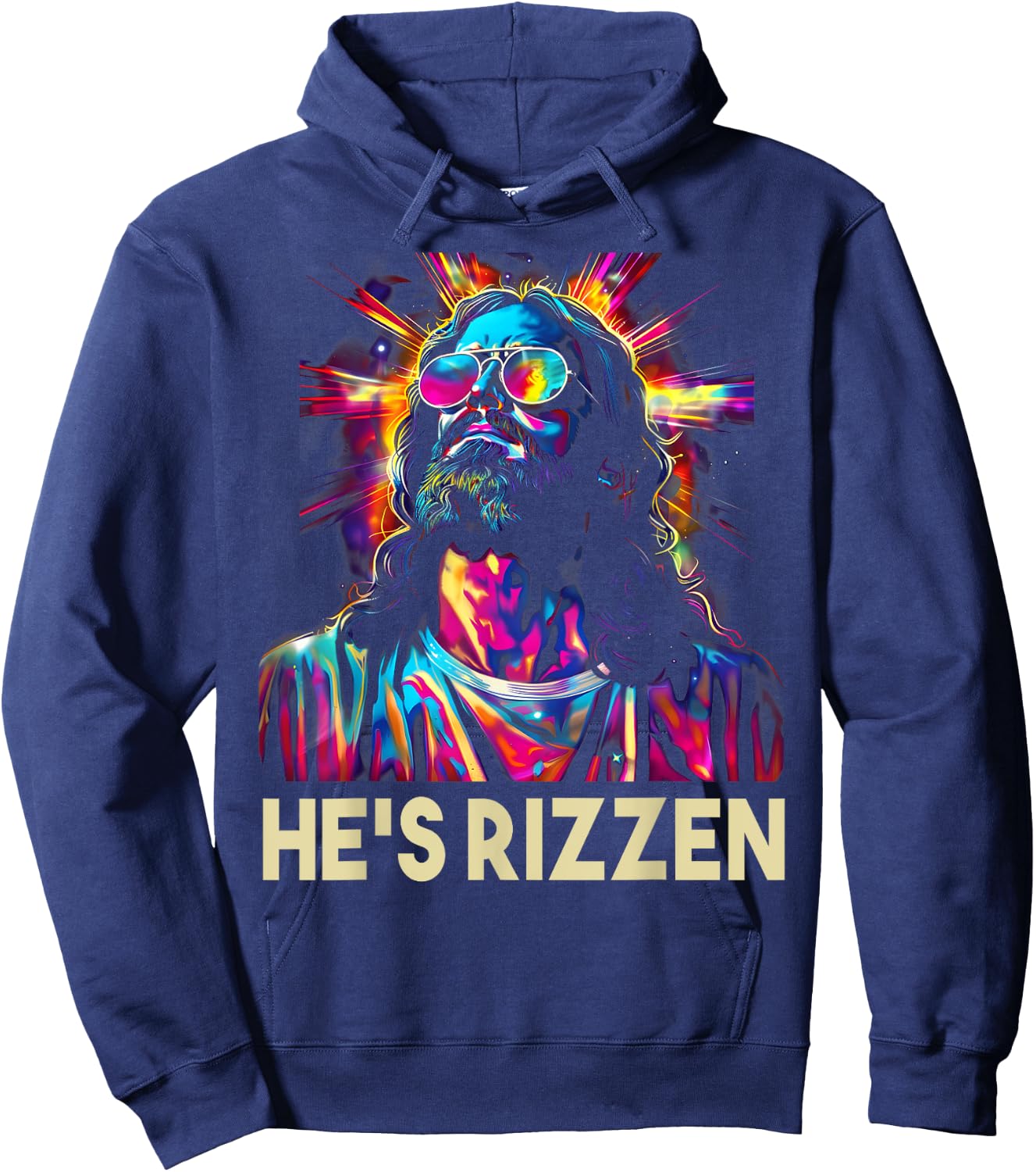Jesus Is Rizzen He Is Rizzen Hoodie - Hoodie | Navy