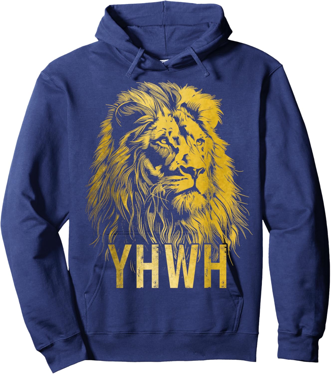 YHWH Hebrew Israelite Lion Of Judah Tribe Jew Jewish Yahweh Hoodie - Hoodie | Navy