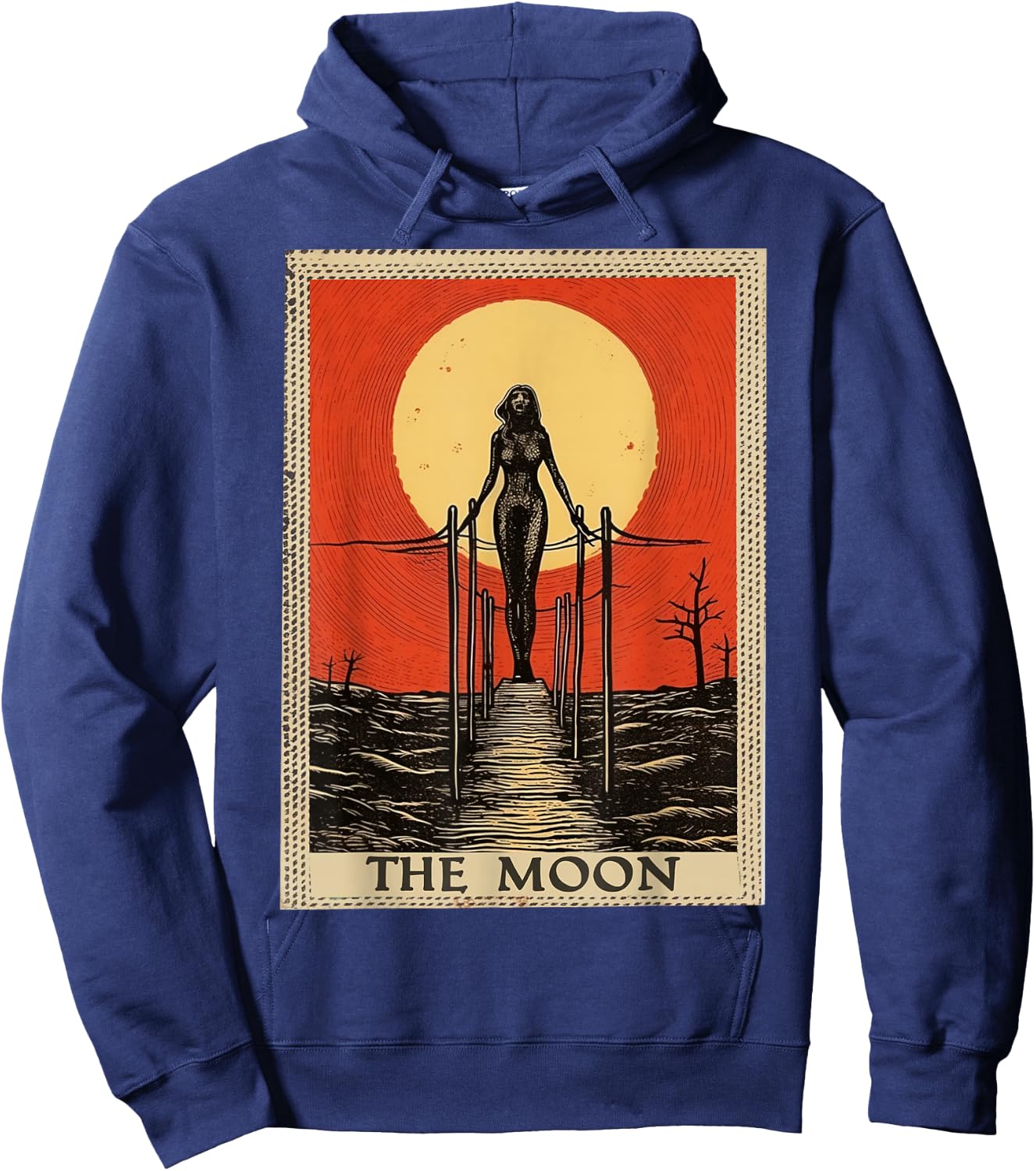 Classic Tarot Card The Moon Hoodie - Hoodie | Navy