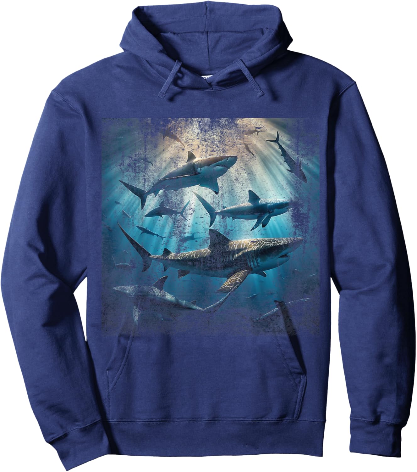 Vintage Shark Lover Week Cool Sharks Ocean Animal Lover Hoodie - Hoodie | Navy