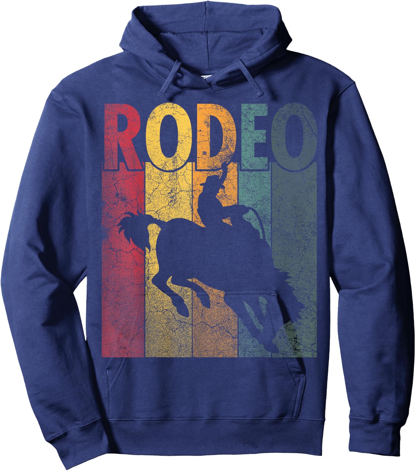 Rodeo Retro Style Cowboy Horse Riding Vintage Men Women Hoodie - Hoodie | Navy