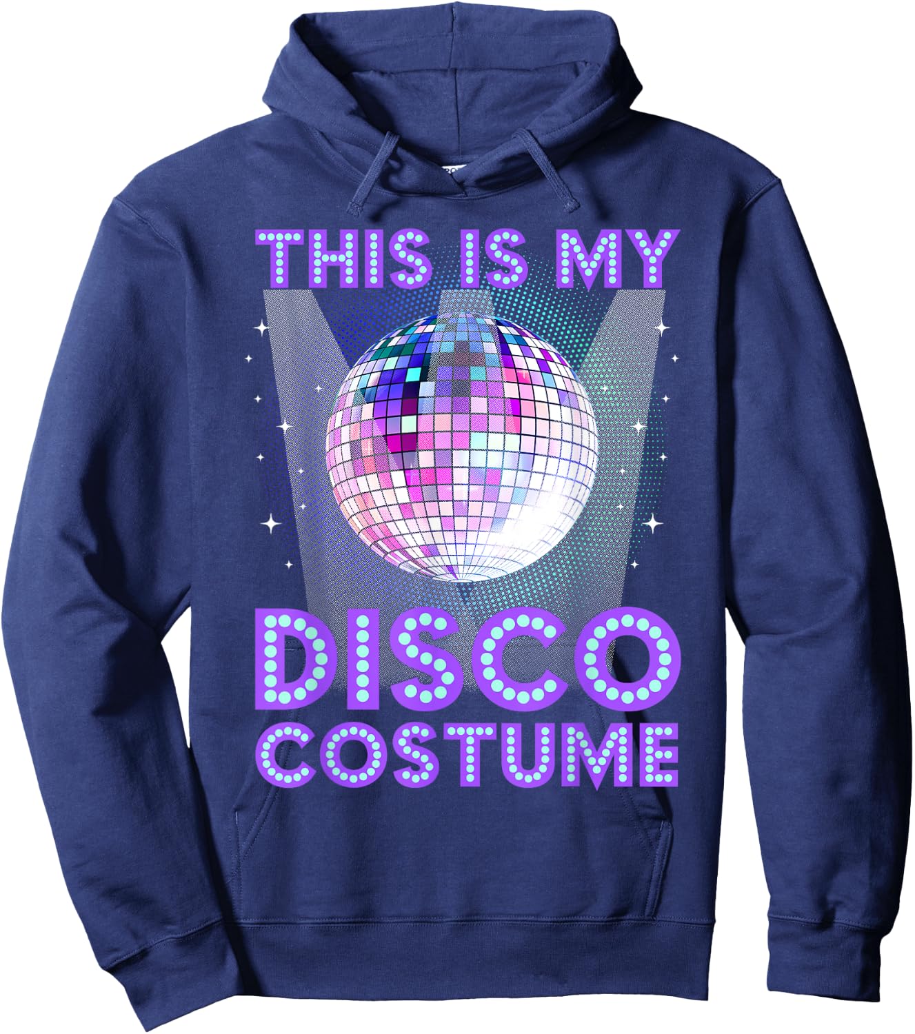 Disco Costume Art Women 70s 80s Party Disco Lover Hoodie - Hoodie | Navy