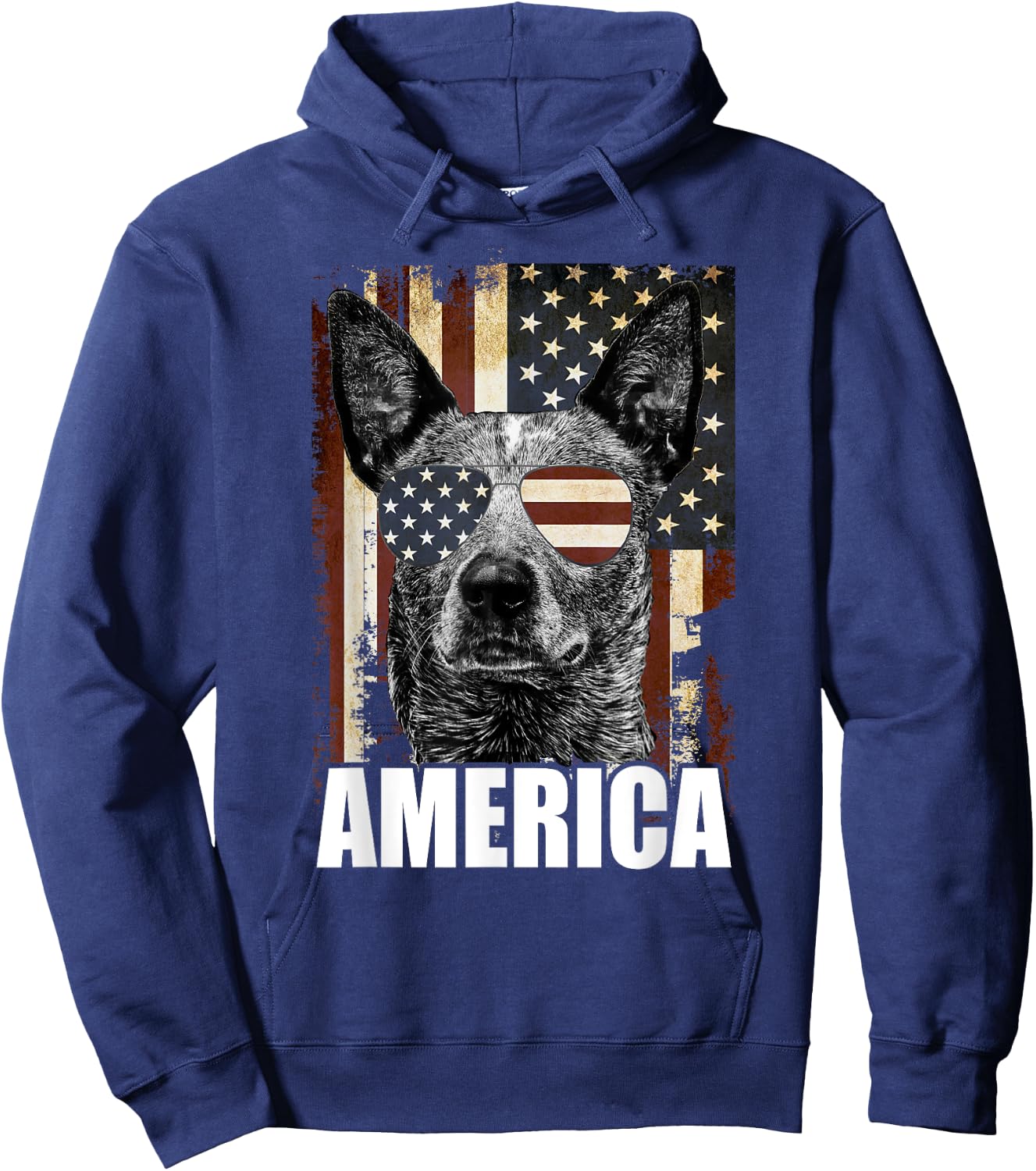 4th Of July Australian Cattle Dog Lover Patriotic Merica Women Men Hoodie - Hoodie | Navy