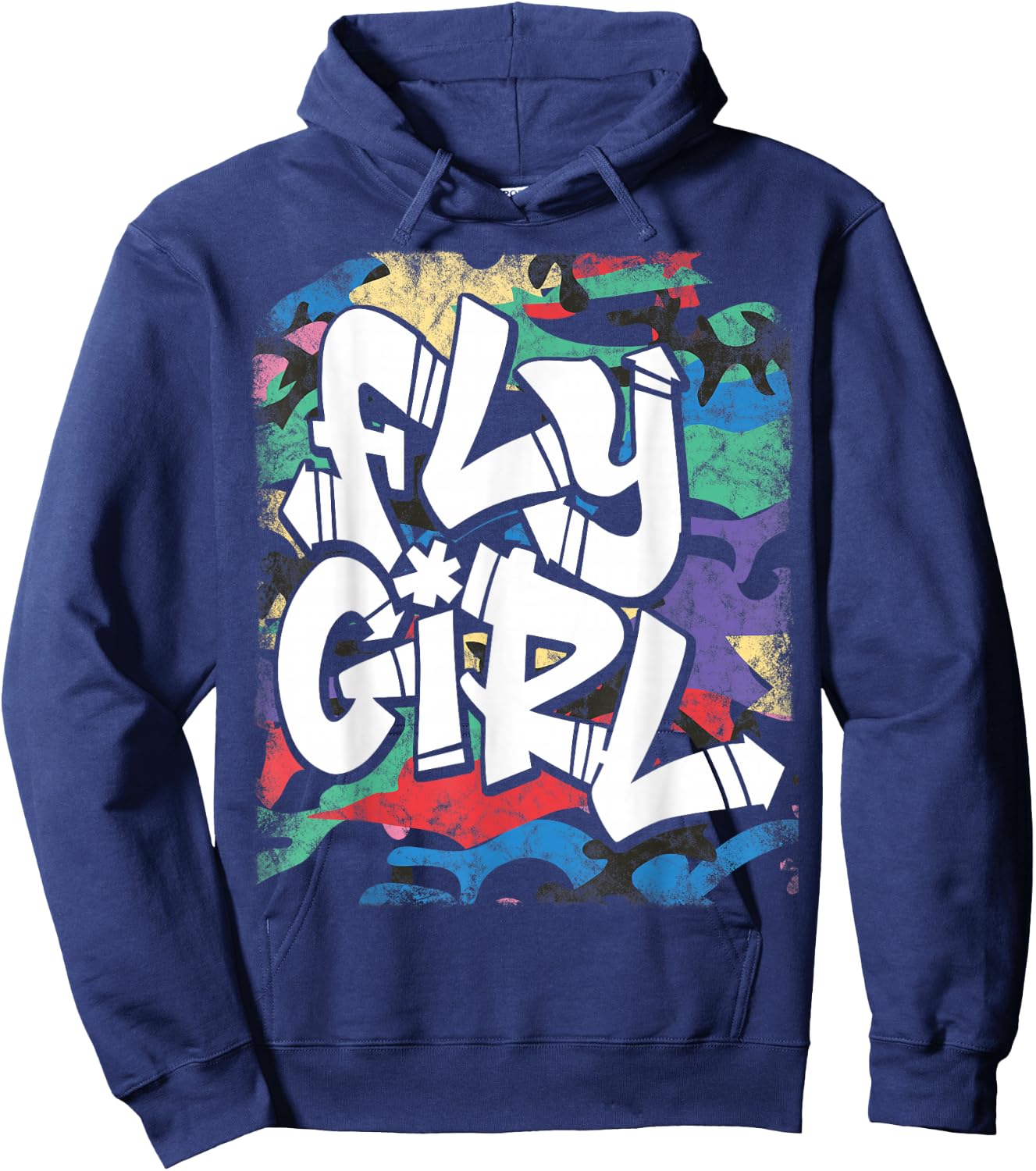 Fly Girl 80s 90s Old School B-Girl Hip Hop Hoodie - Hoodie | Navy