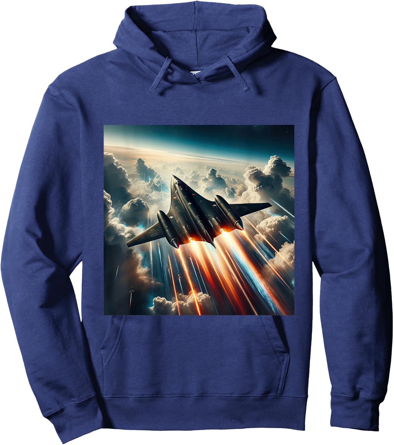 SR 71 Blackbird Fighter Jet Military Aircraft Hoodie - Hoodie | Navy