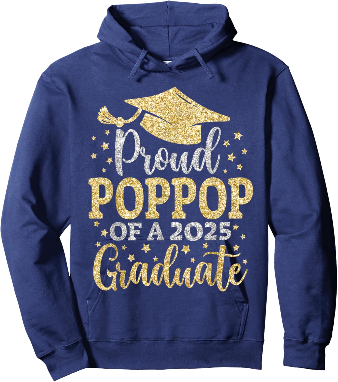 Poppop Senior 2025 Proud Poppop Of A Class Of 2025 Graduate Hoodie - Hoodie | Navy
