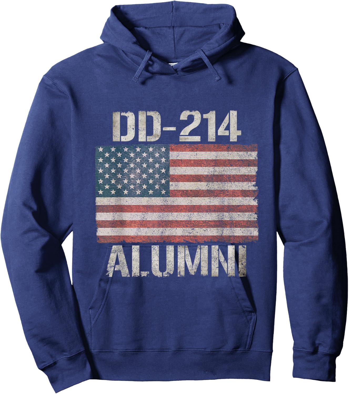 DD-214 American Flag US Retirement Military Veteran Hoodie - Hoodie | Navy