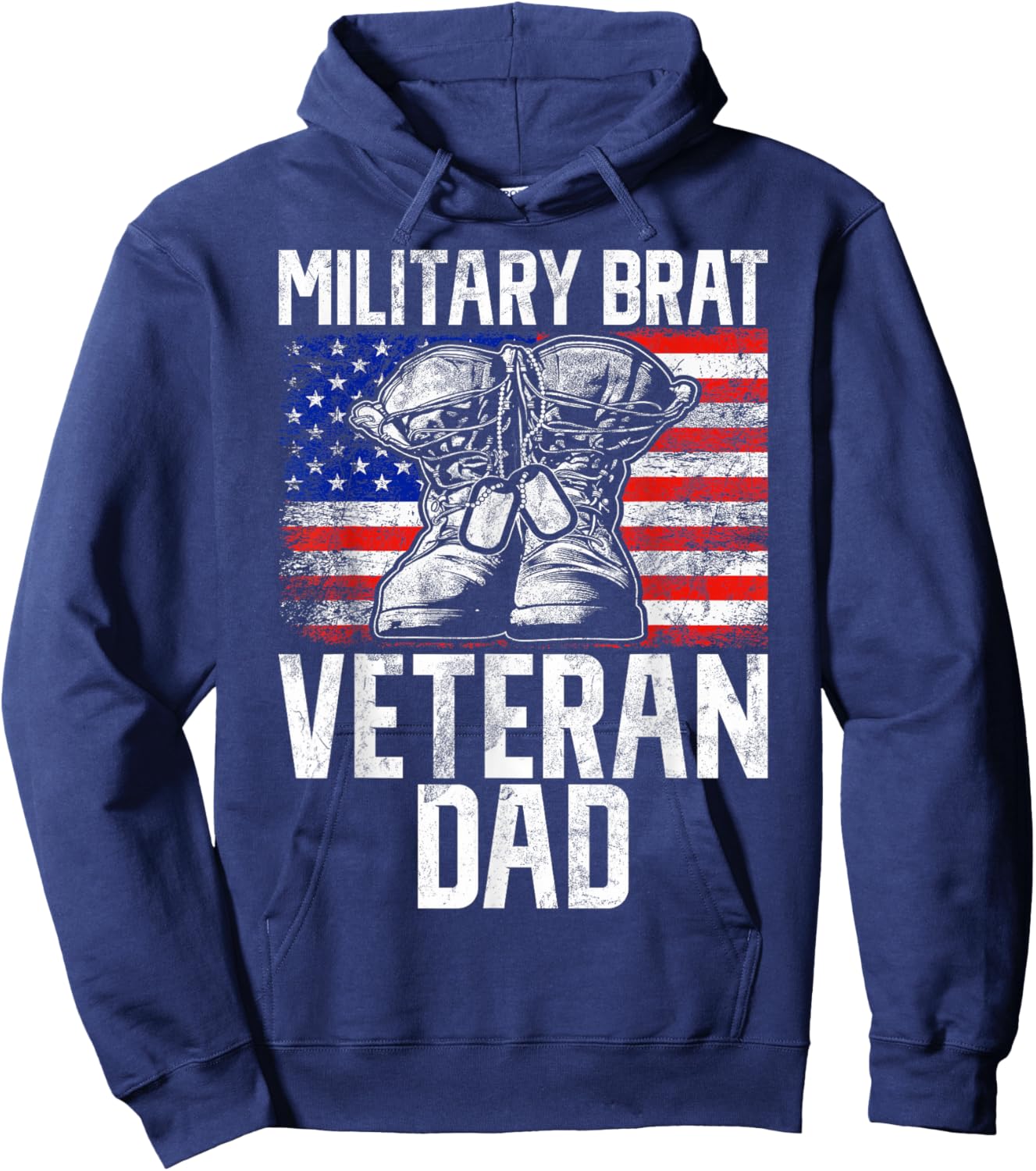 Military Brat Veteran Dad Veteran Hoodie - Hoodie | Navy