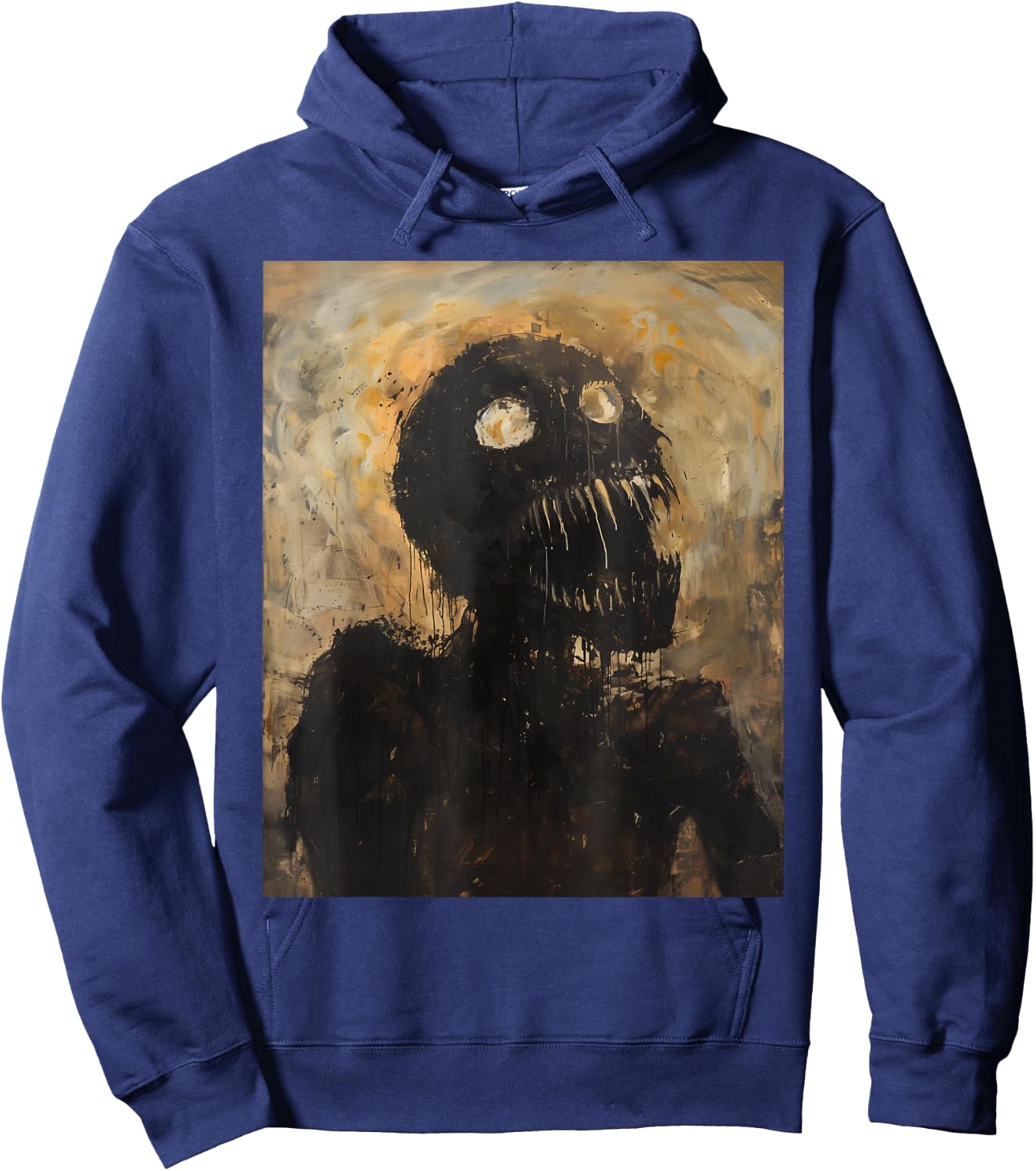 Horror Monster Art Evil Demon Skeleton Goth Zombie Creature Hoodie - Hoodie | Navy