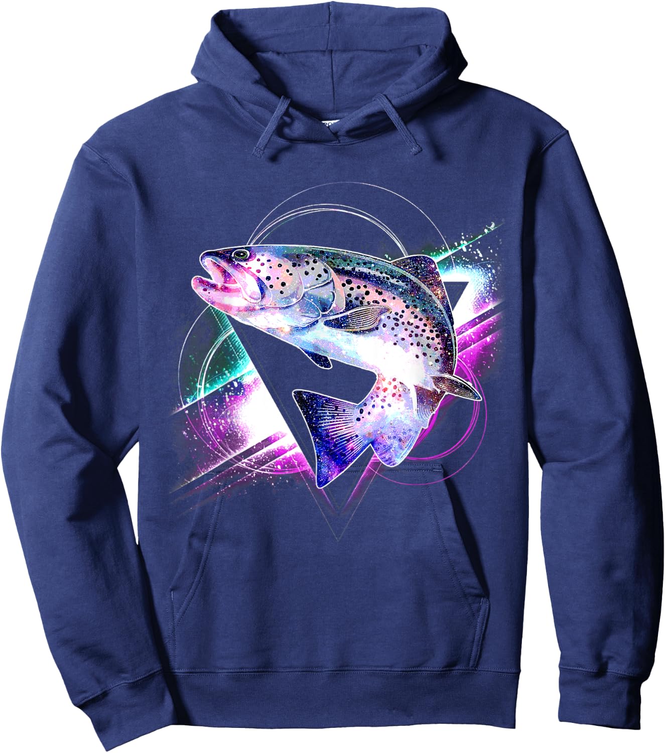 Aesthetic Galaxy Trout Hoodie - Hoodie | Navy
