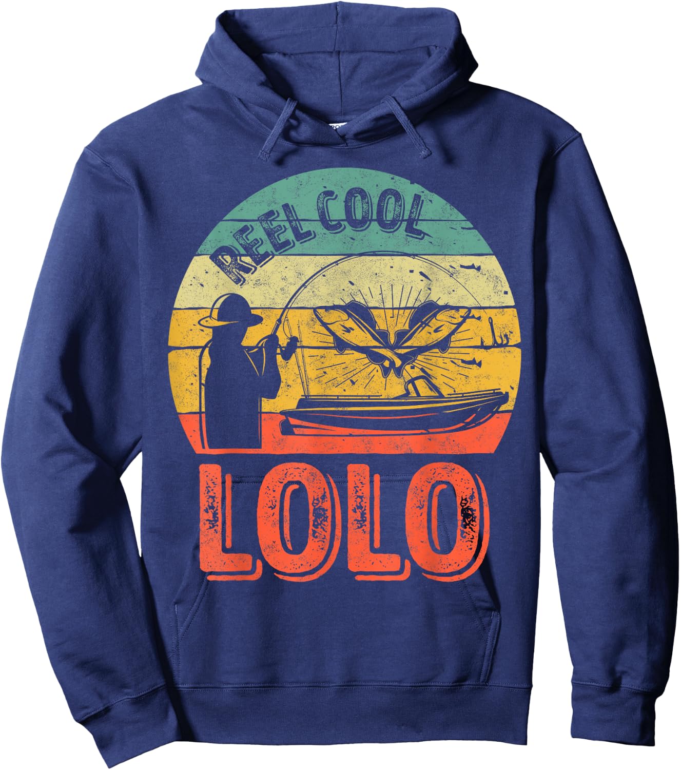 Reel Cool Lolo Shirt Fisherman Christmas Gift Father's Day Hoodie - Hoodie | Navy