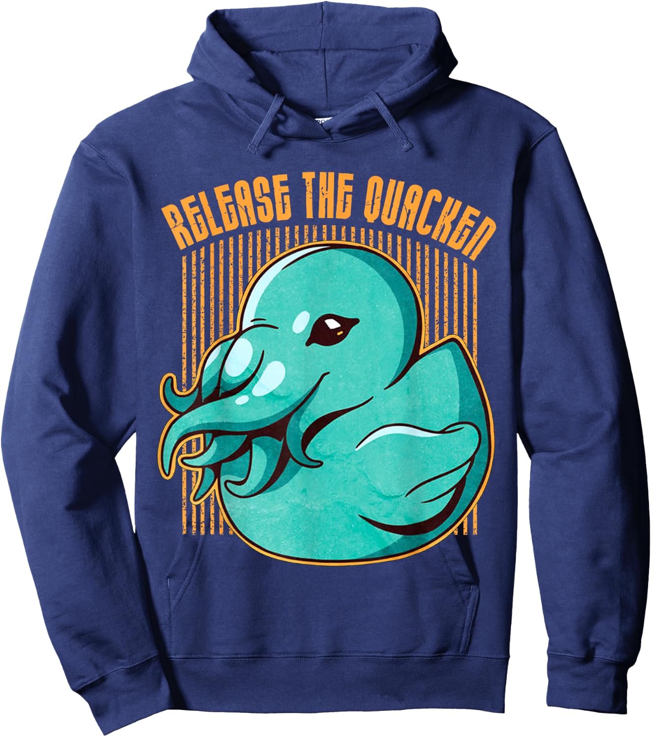 Release The Quacken Cute Octopus Duck Kraken Hoodie - Hoodie | Navy