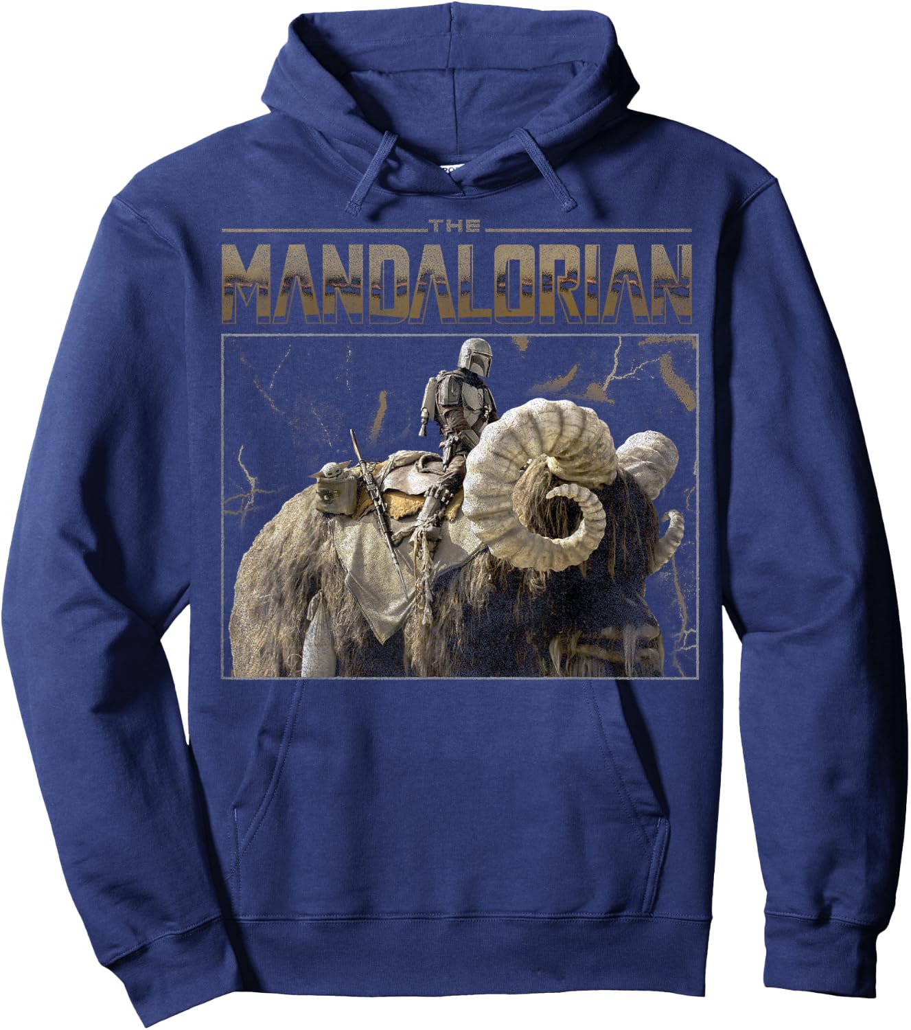 Star Wars: The Mandalorian & The Child Bantha Ride Hoodie - Hoodie | Navy