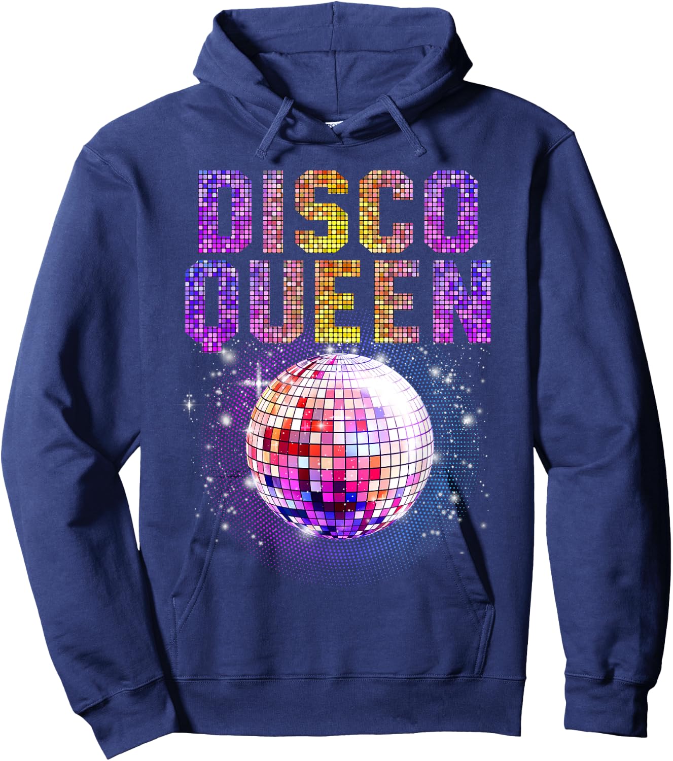 Disco Queen Art Girls Funk Music Disco Dancing Hoodie - Hoodie | Navy
