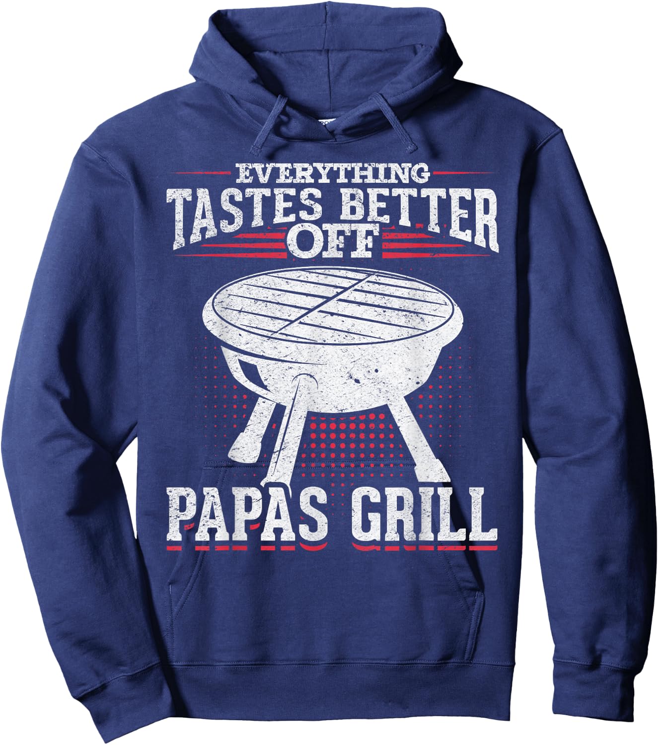 BBQ Smoker Dad Everything Tastes Better Off Papas Grill Hoodie - Hoodie | Navy