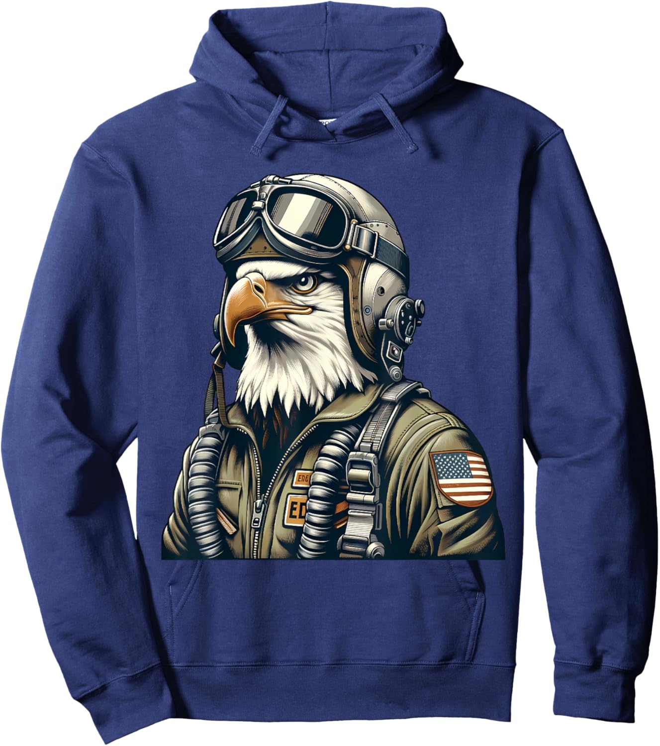 Bald Eagle Pilot Fighter Aviator Hoodie - Hoodie | Navy