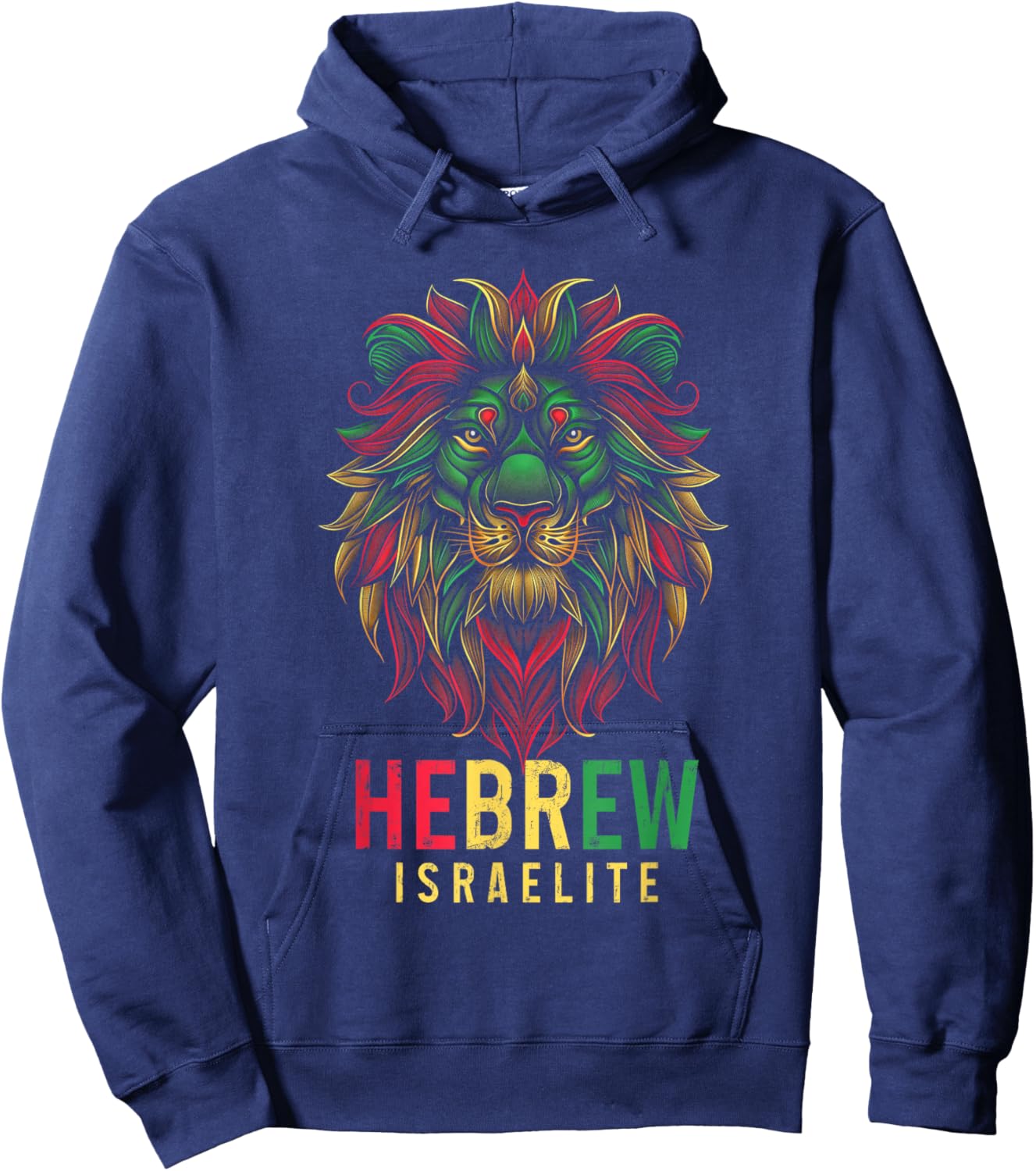 Hebrew Israelite Lion Of Judah Tribe YHWH Jew Jewish Yah Hoodie - Hoodie | Navy