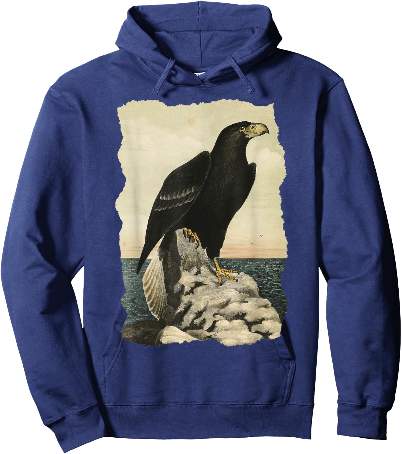 Northen Steller's Sea Eagle - Bird of Prey - Raptor Seascape Hoodie - Hoodie | Navy