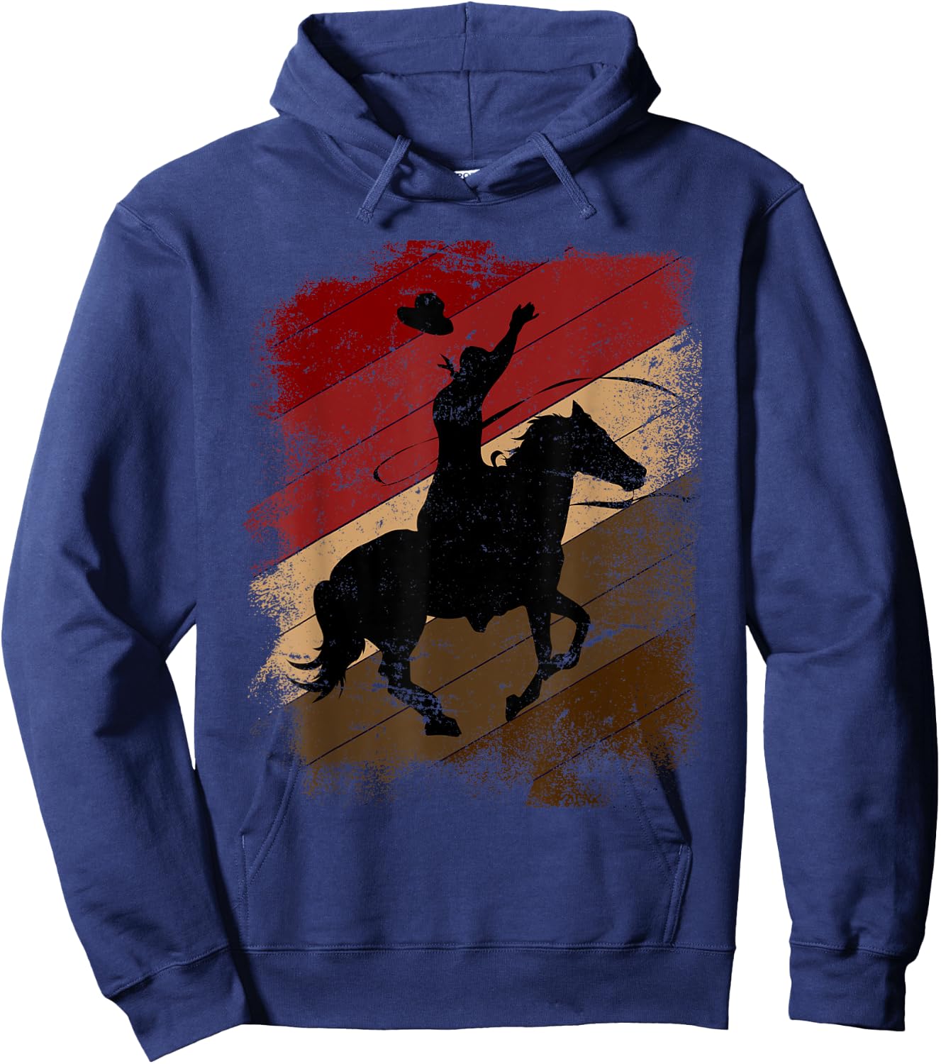 Rodeo Horse Riding Line Dance Farmer Gift Western Cowboy Hoodie - Hoodie | Navy