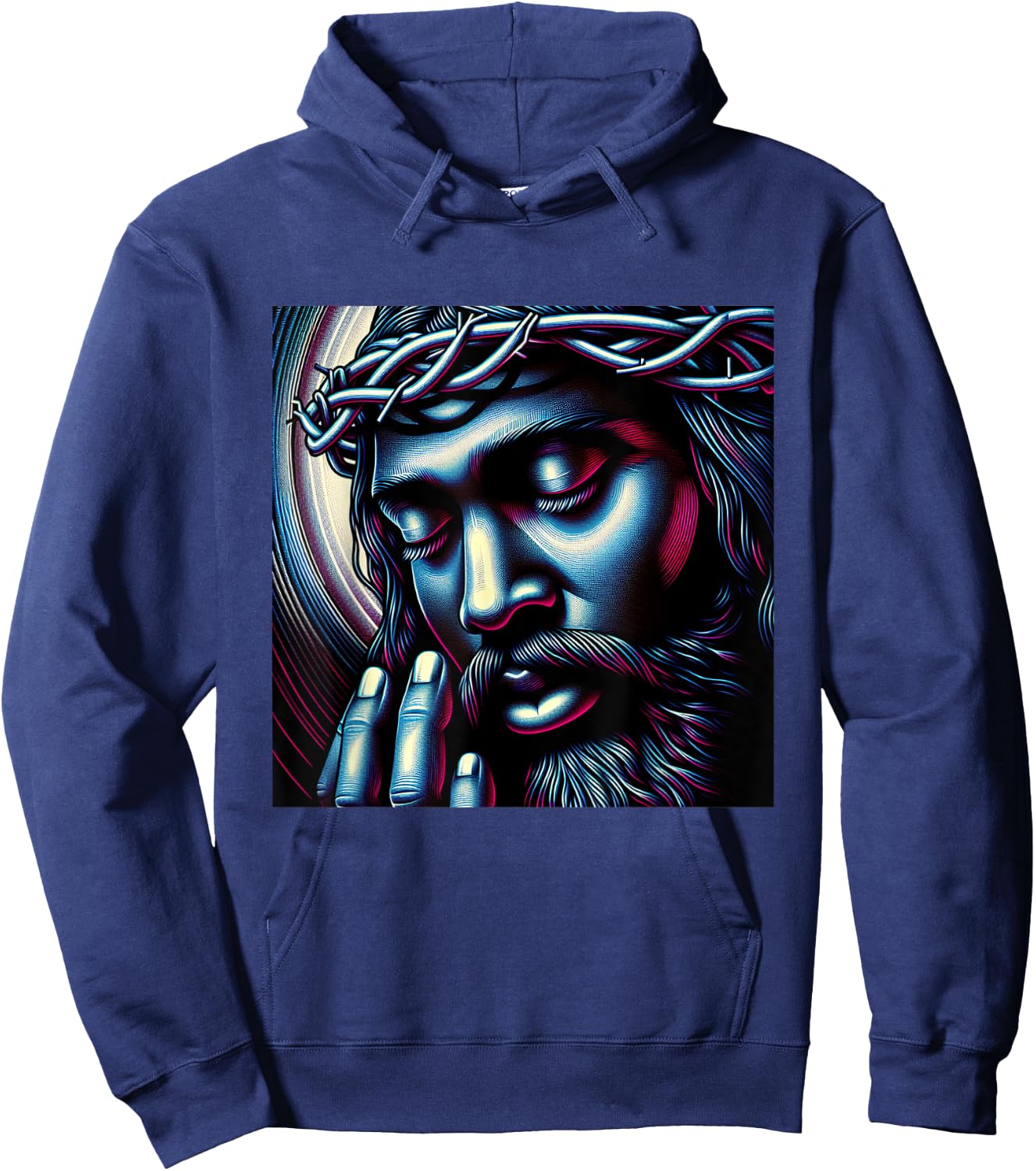 Black Jesus African American Religious Shirt Hoodie - Hoodie | Navy