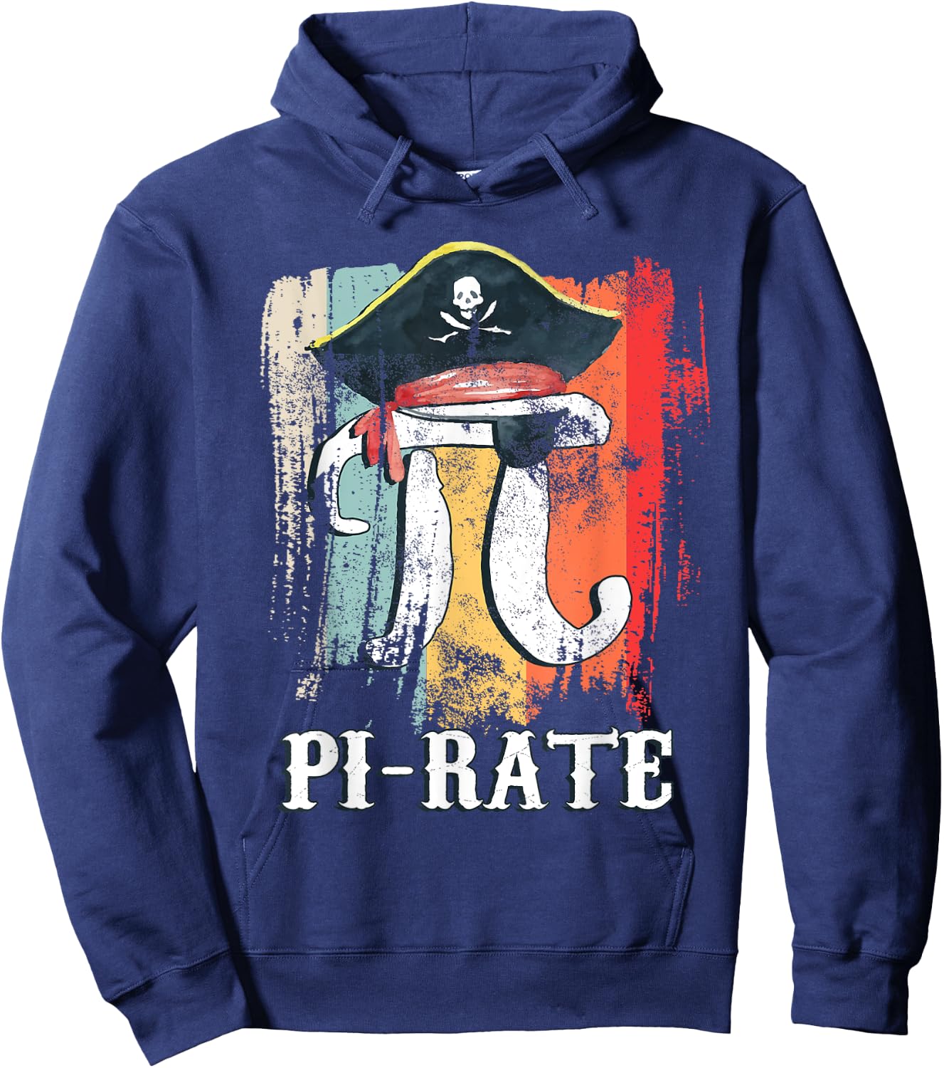 Funny Pi-rate - Happy Pi Day Math Geek Pirate Lover Hoodie - Hoodie | Navy