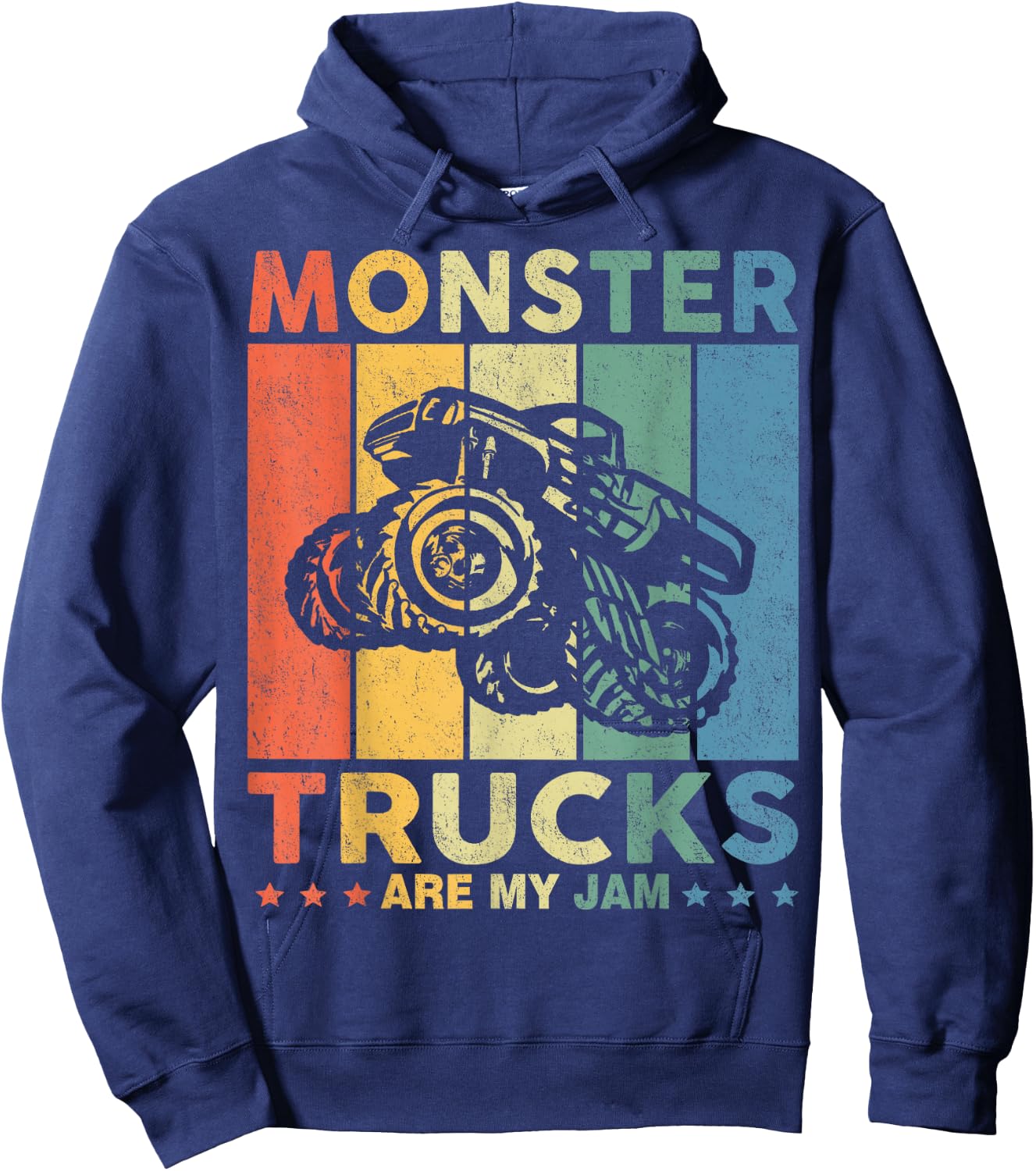 Monster Truck Car for Birthday Boy, Toddlers, Youth & Adults Hoodie - Hoodie | Navy