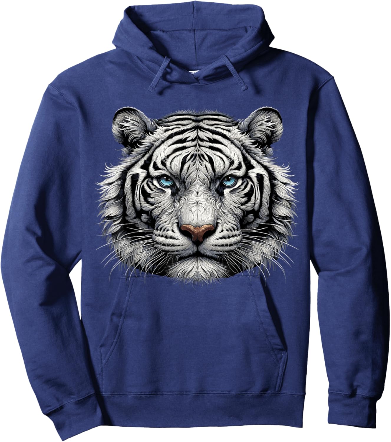 White Bengal Tiger Animal Hoodie - Hoodie | Navy
