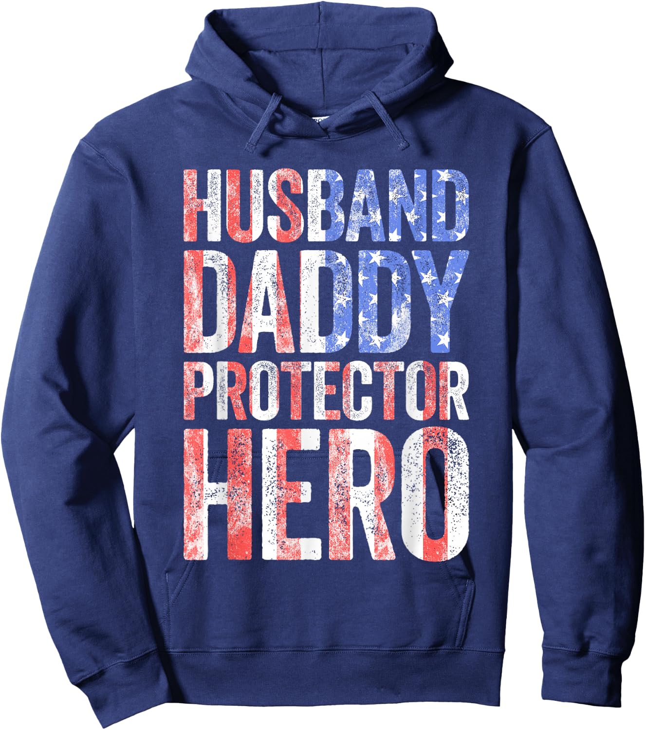 Husband Daddy Protector Hero Shirt Men Dad Fathers Day Hoodie - Hoodie | Navy