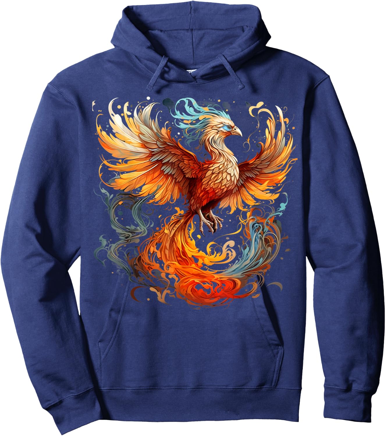 Rising Phoenix Majestic Fire Bird Fenix Fantasy Mythological Hoodie - Hoodie | Navy