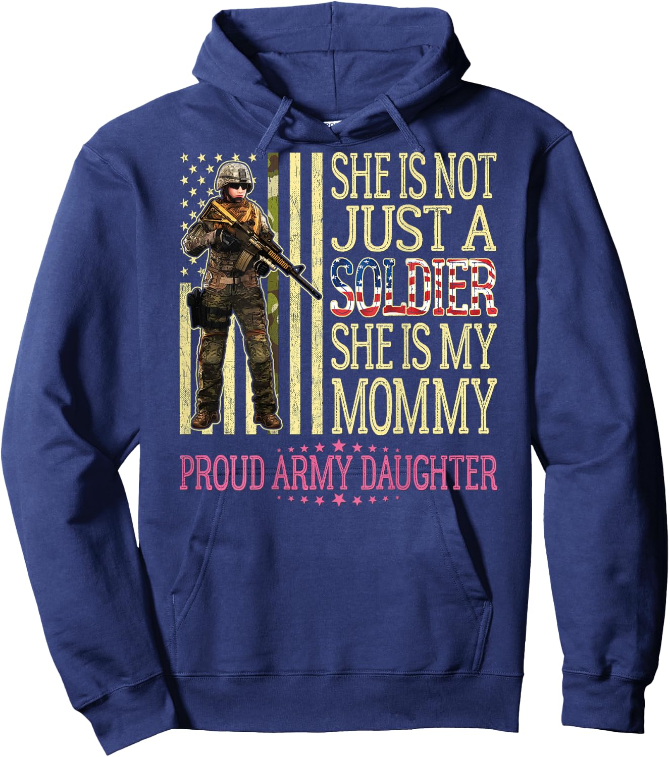 My Mommy Is My Soldier Hero - Proud Army Daughter Child Gift Hoodie - Hoodie | Navy